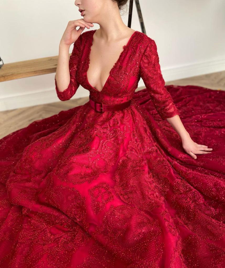 Alizarin Bloom Gown - Image 2