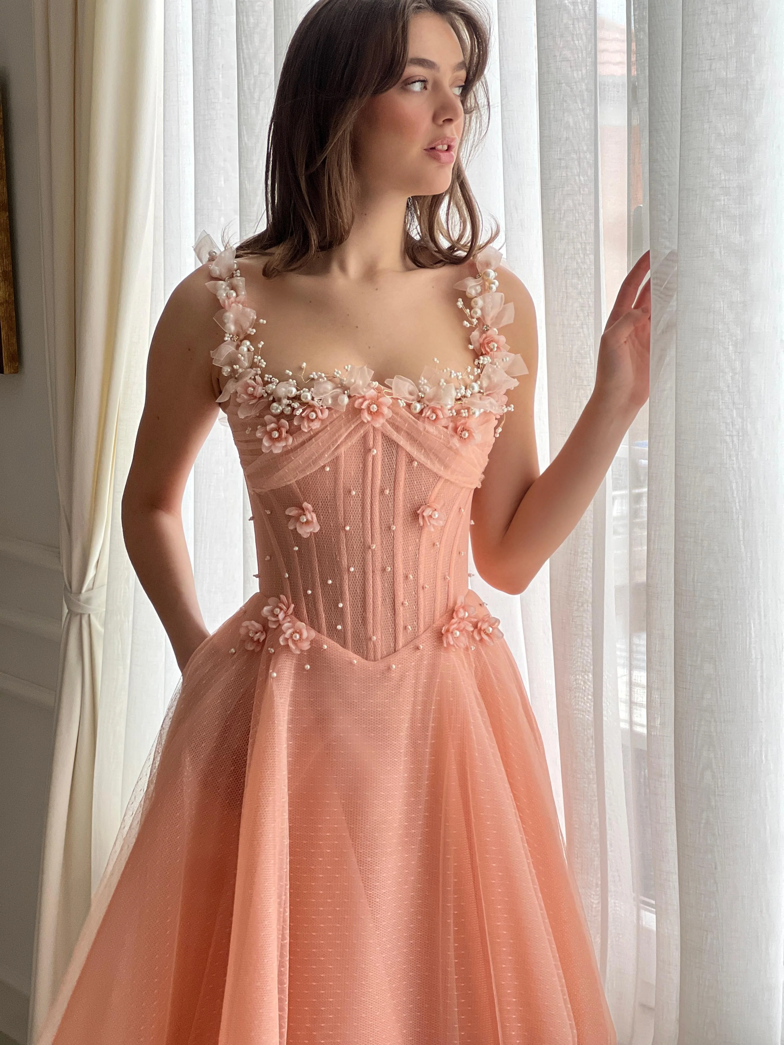 Apricot Princess Gown