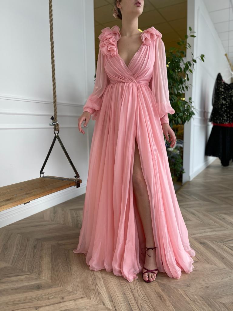 Blooming Pink Rose Gown - Image 4