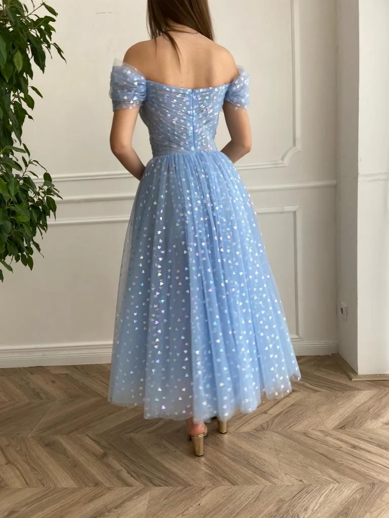Blue Hearty Dress - Image 4