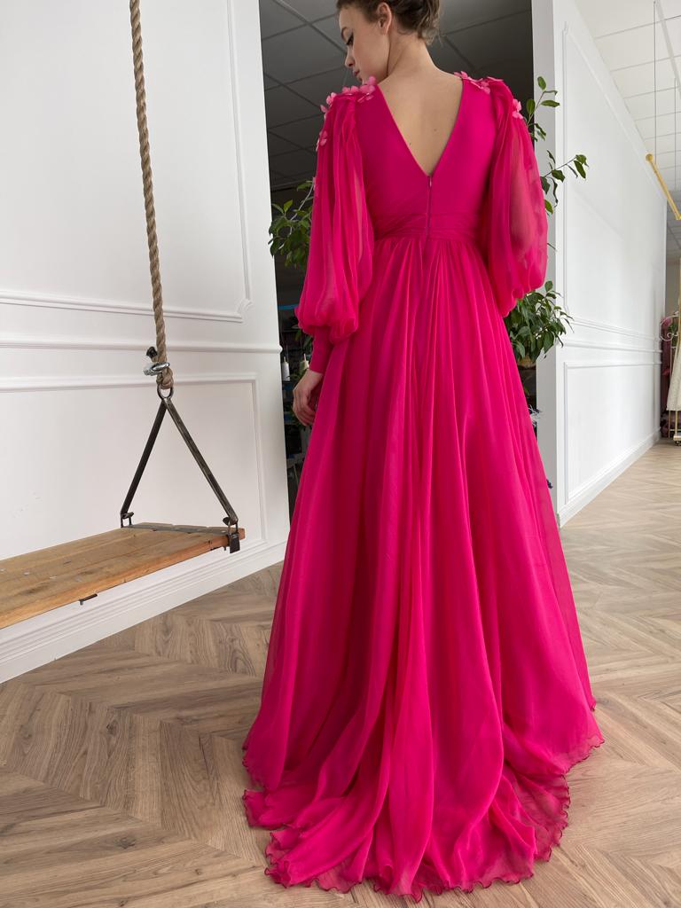 Butterfly Fuchsia Gown - Image 7