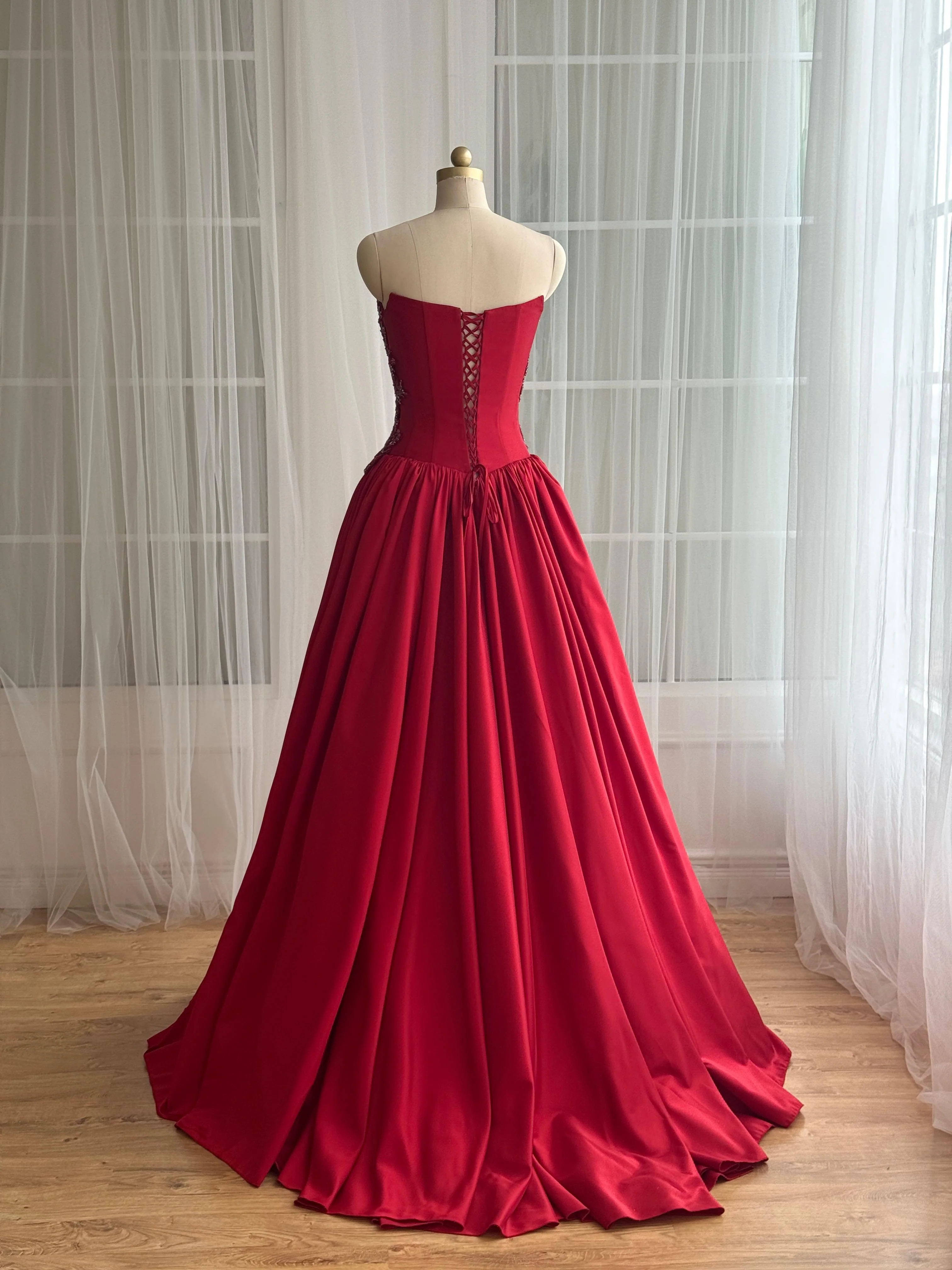 Carmine Floral Gown - Image 4