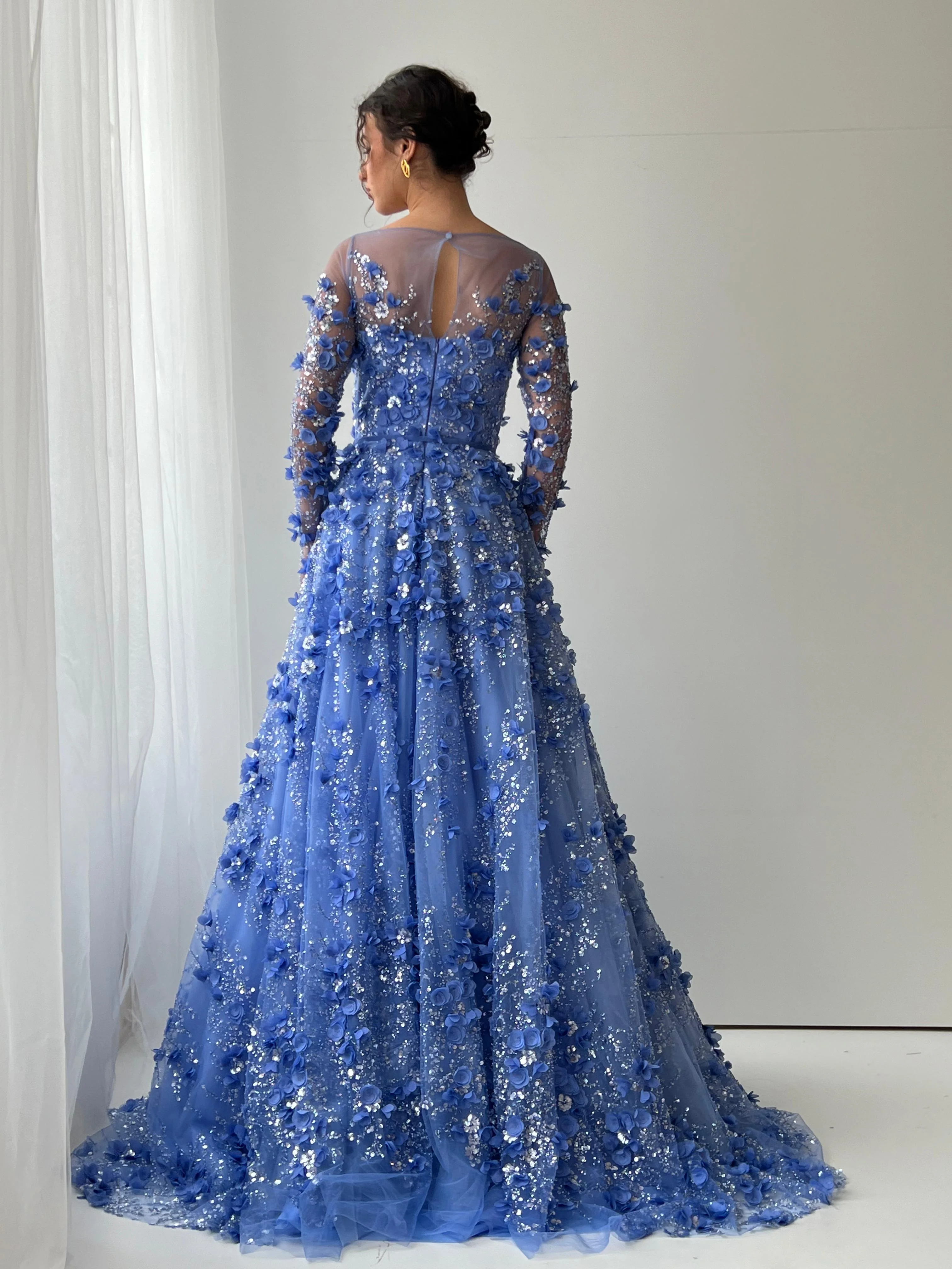 Cerulean Blooms Serenade Gown - Image 3
