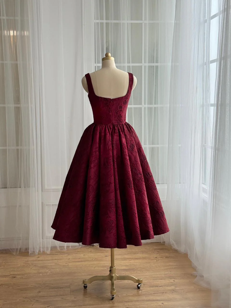 Cranberry Midi Dress - Image 4