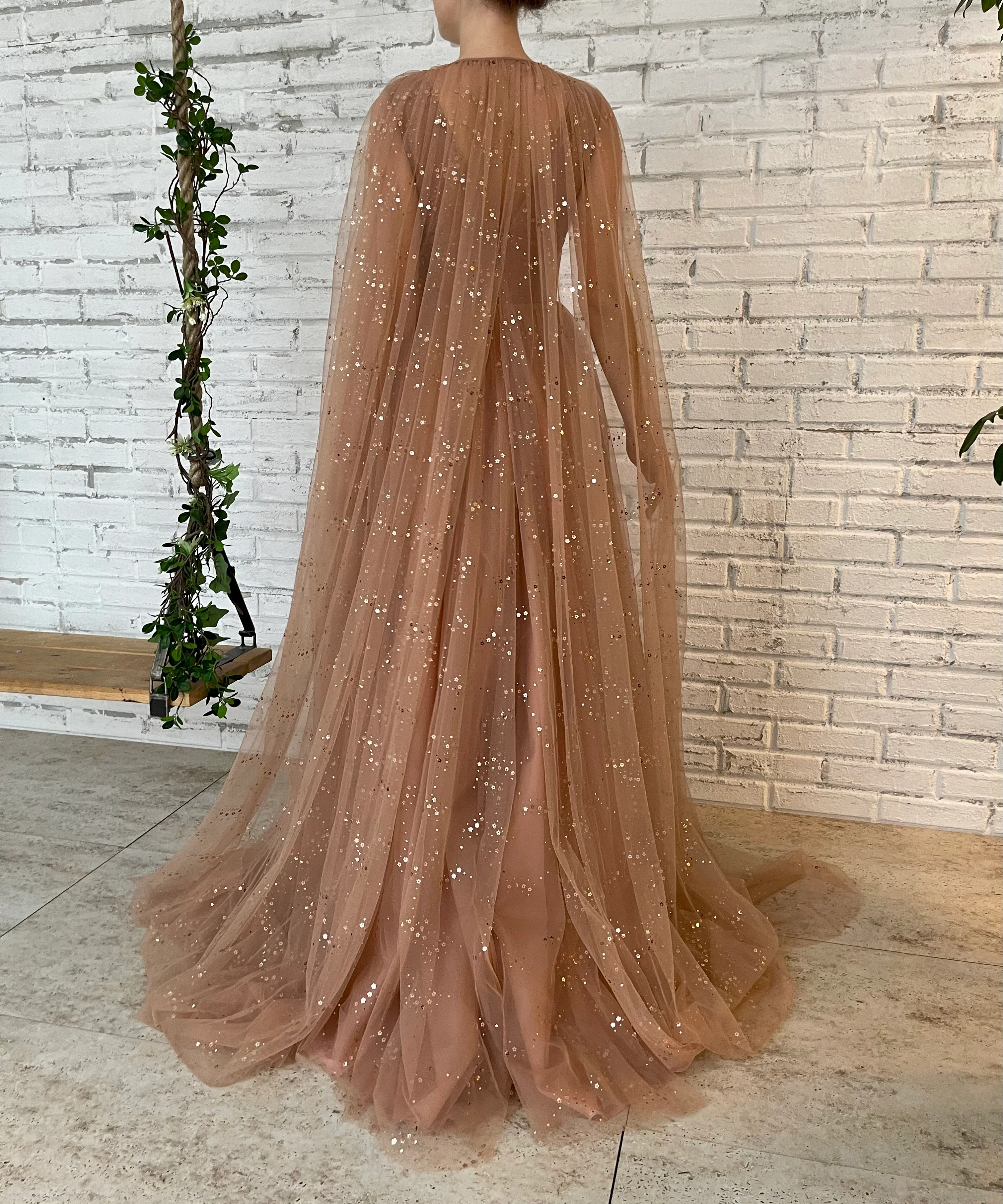 Crystal Sands Capelet Gown - Image 4