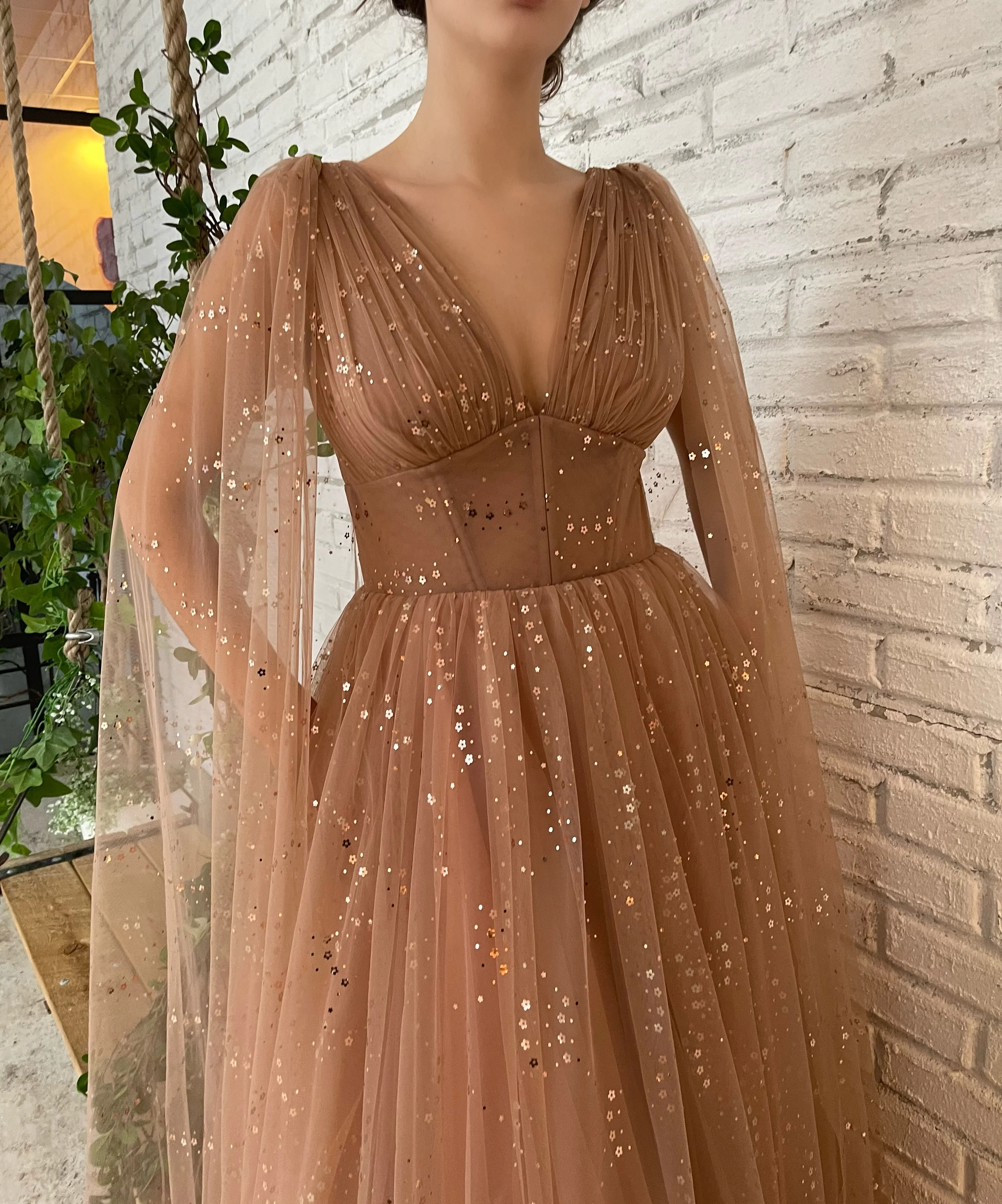 Crystal Sands Capelet Gown - Image 5