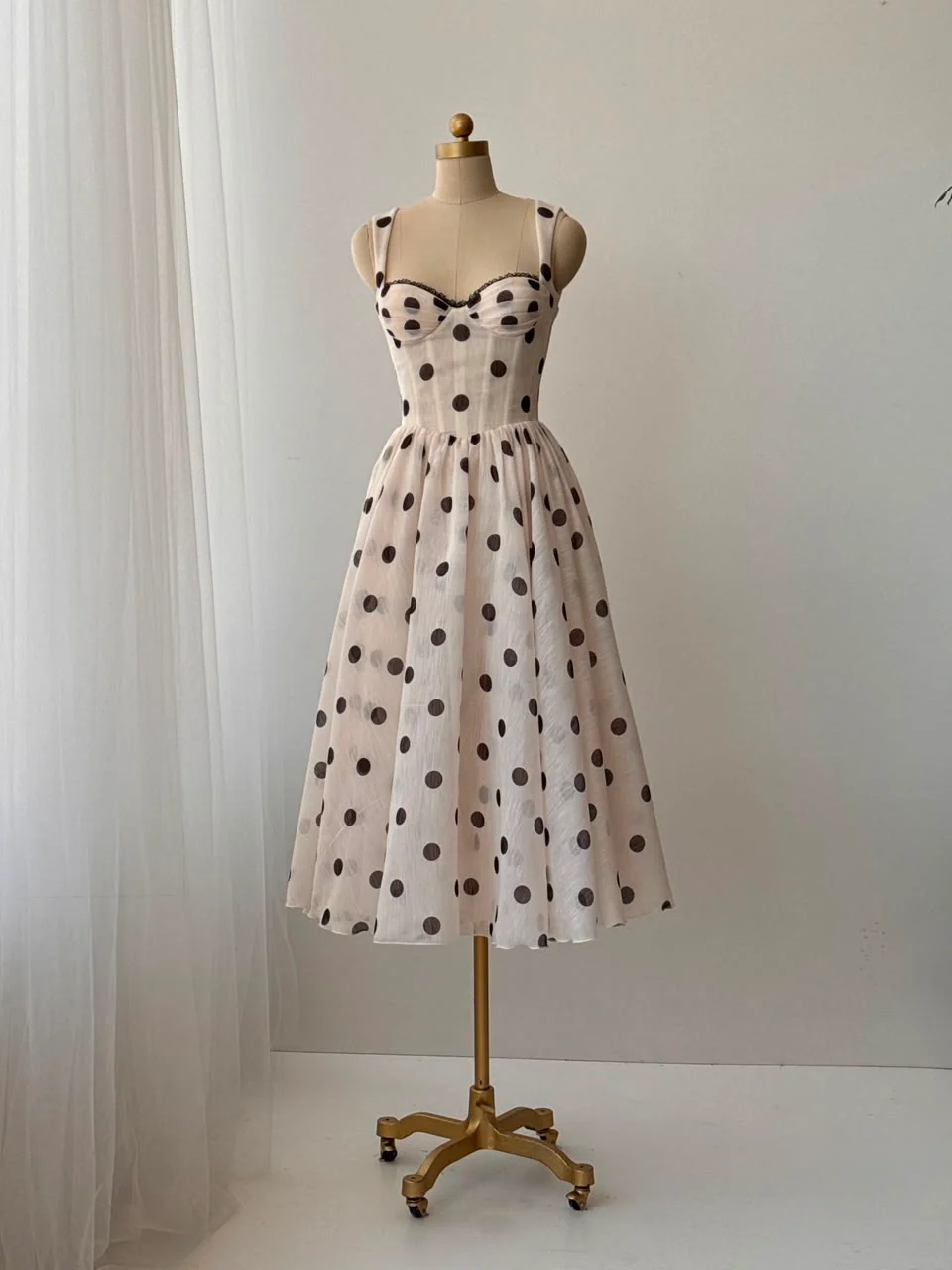 Dolce Polka Midi Dress