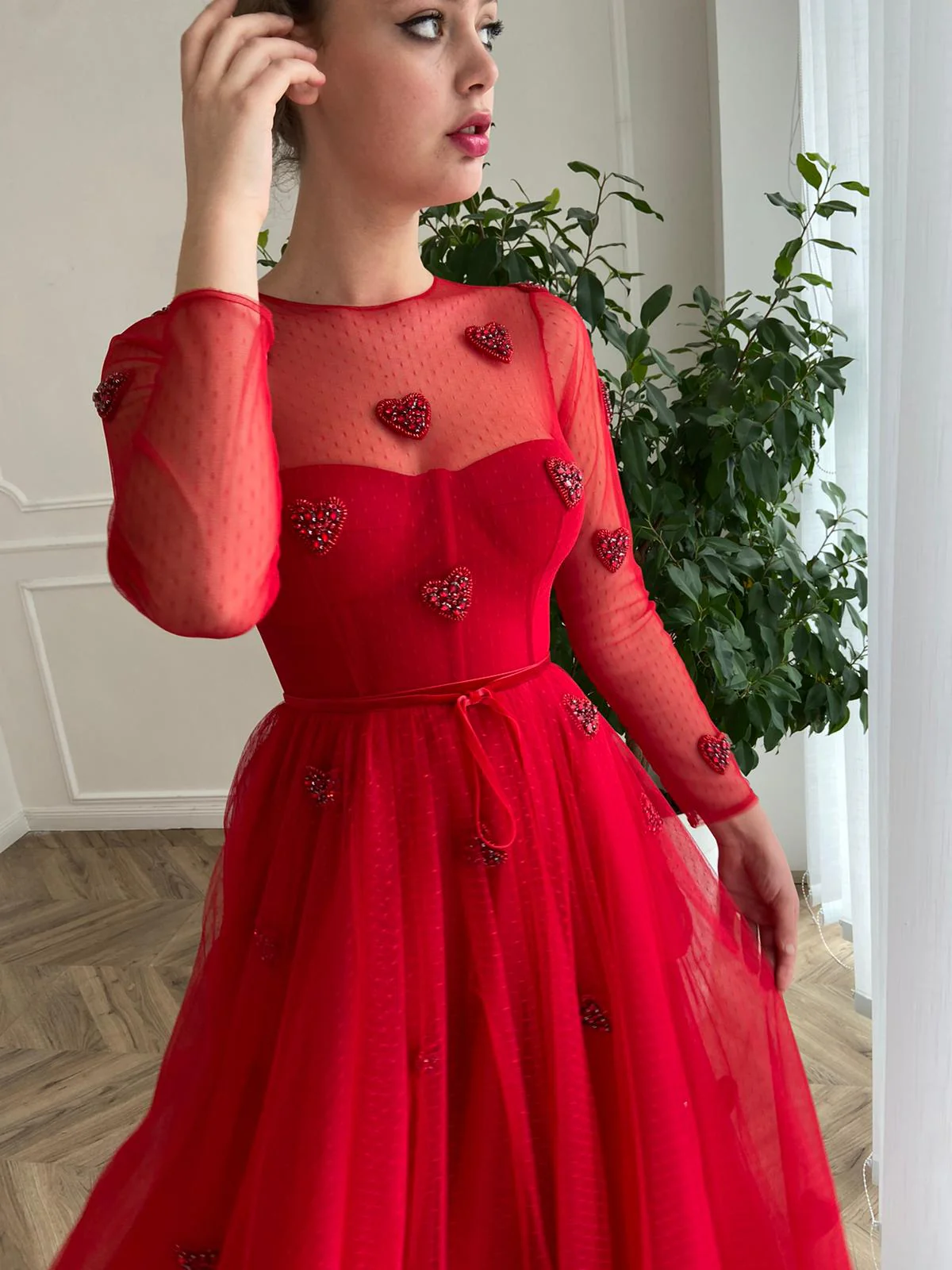 Dotted Hearty Dress - Image 3
