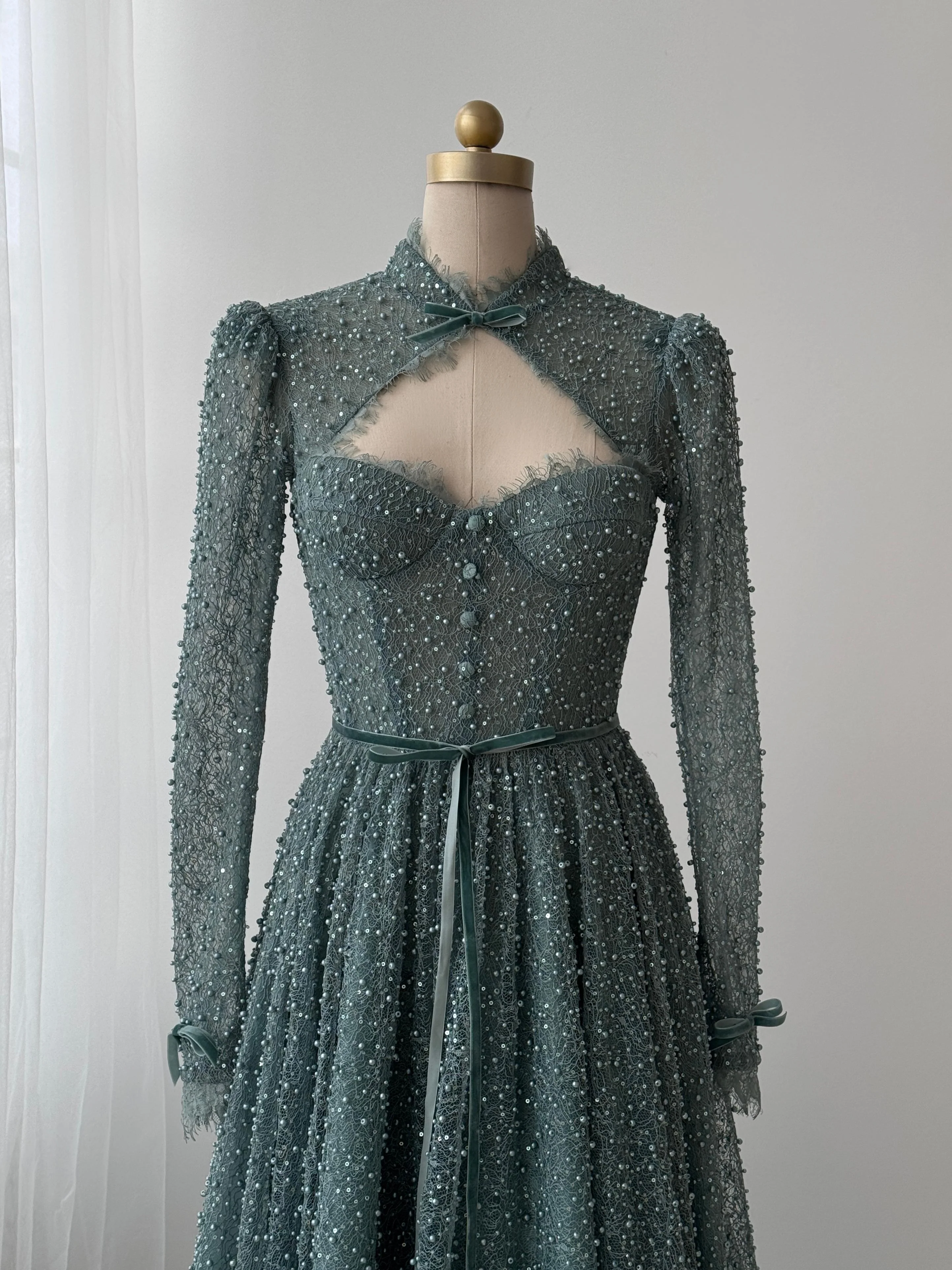 Dusty Turquoise Gown - Image 2