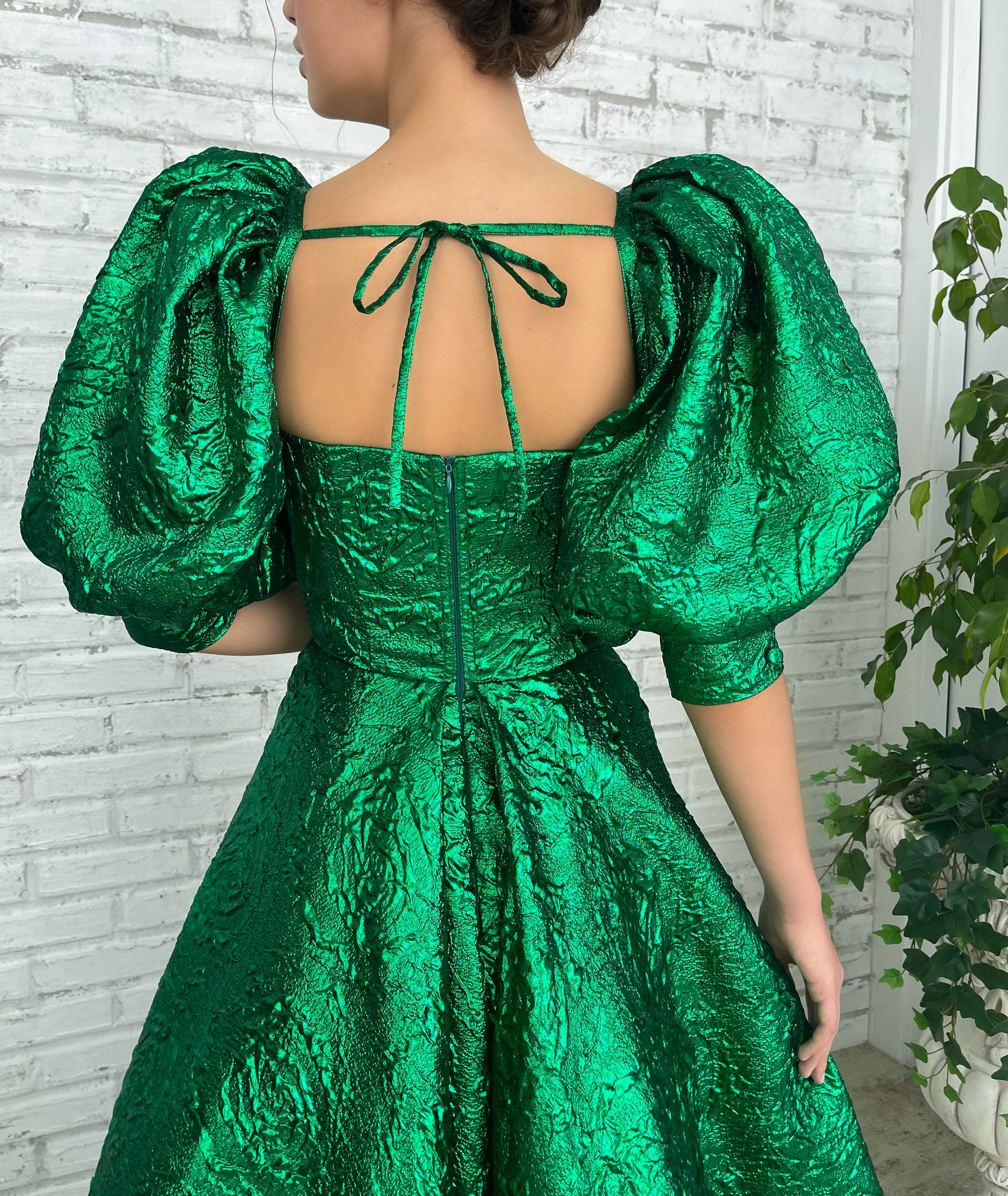Emerald Palace Puff Gown - Image 6