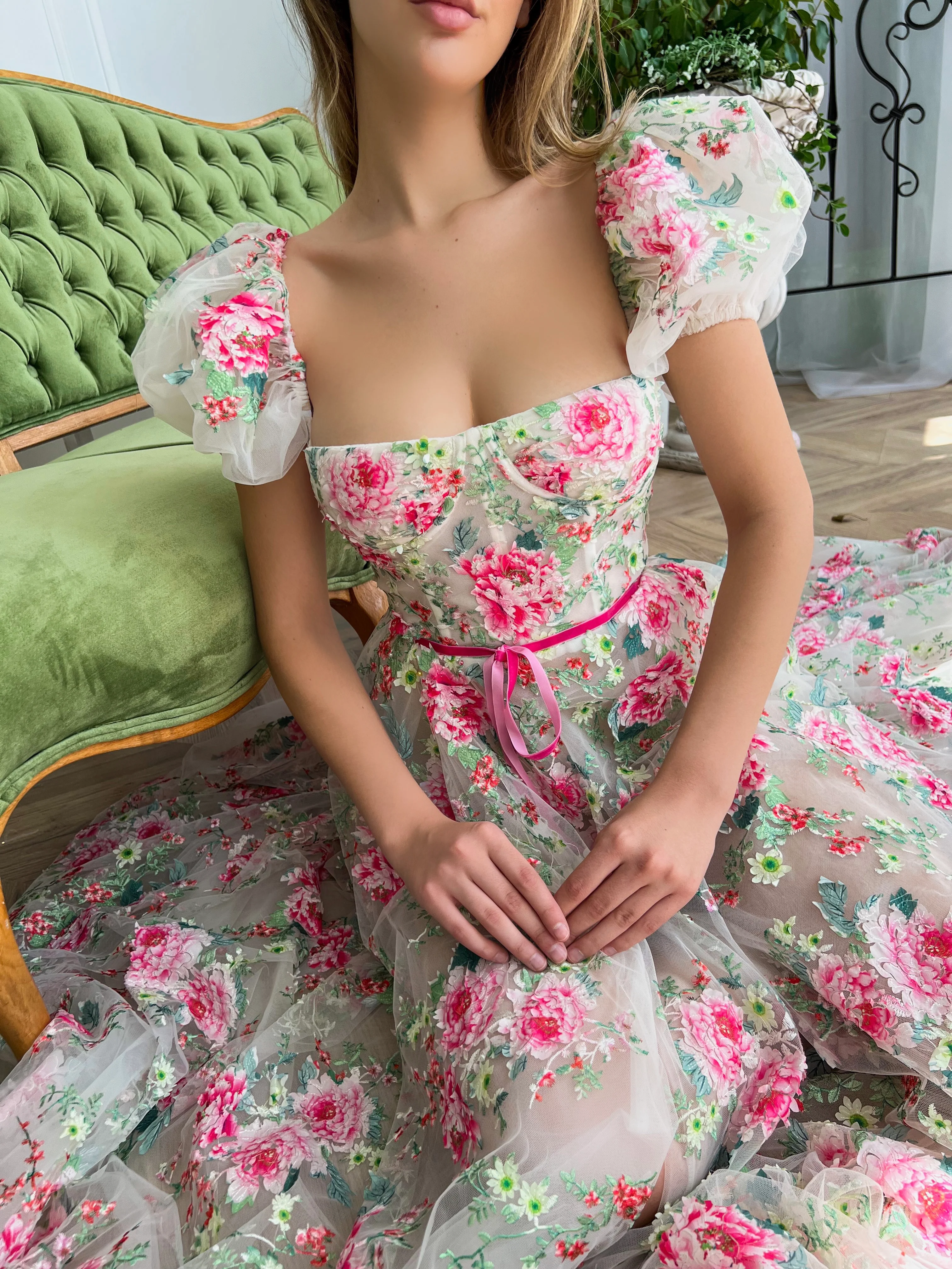 Enchanted Elegance Rose Gown - Image 4