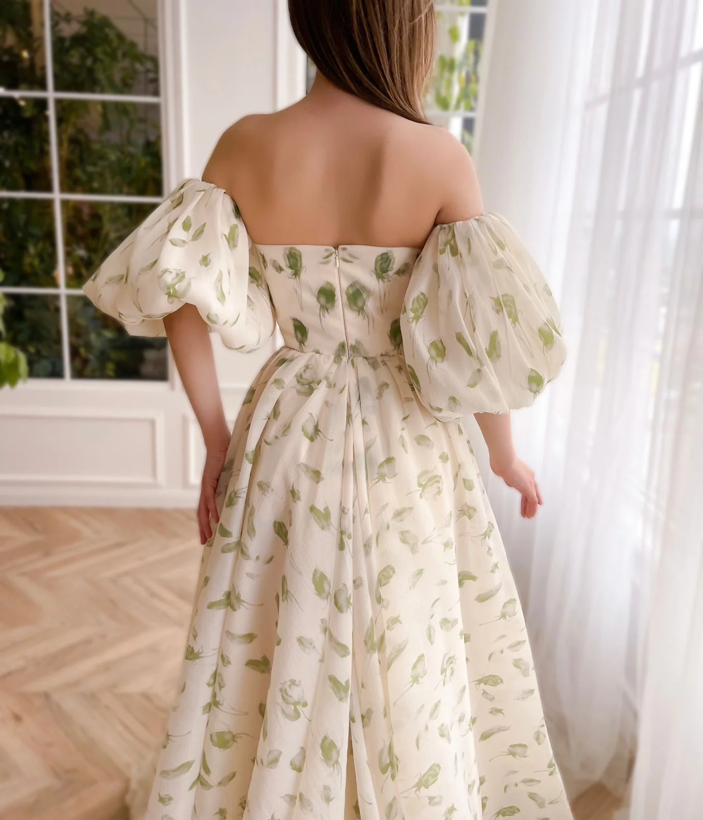 Ethereal Organza Floral Gown - Image 4