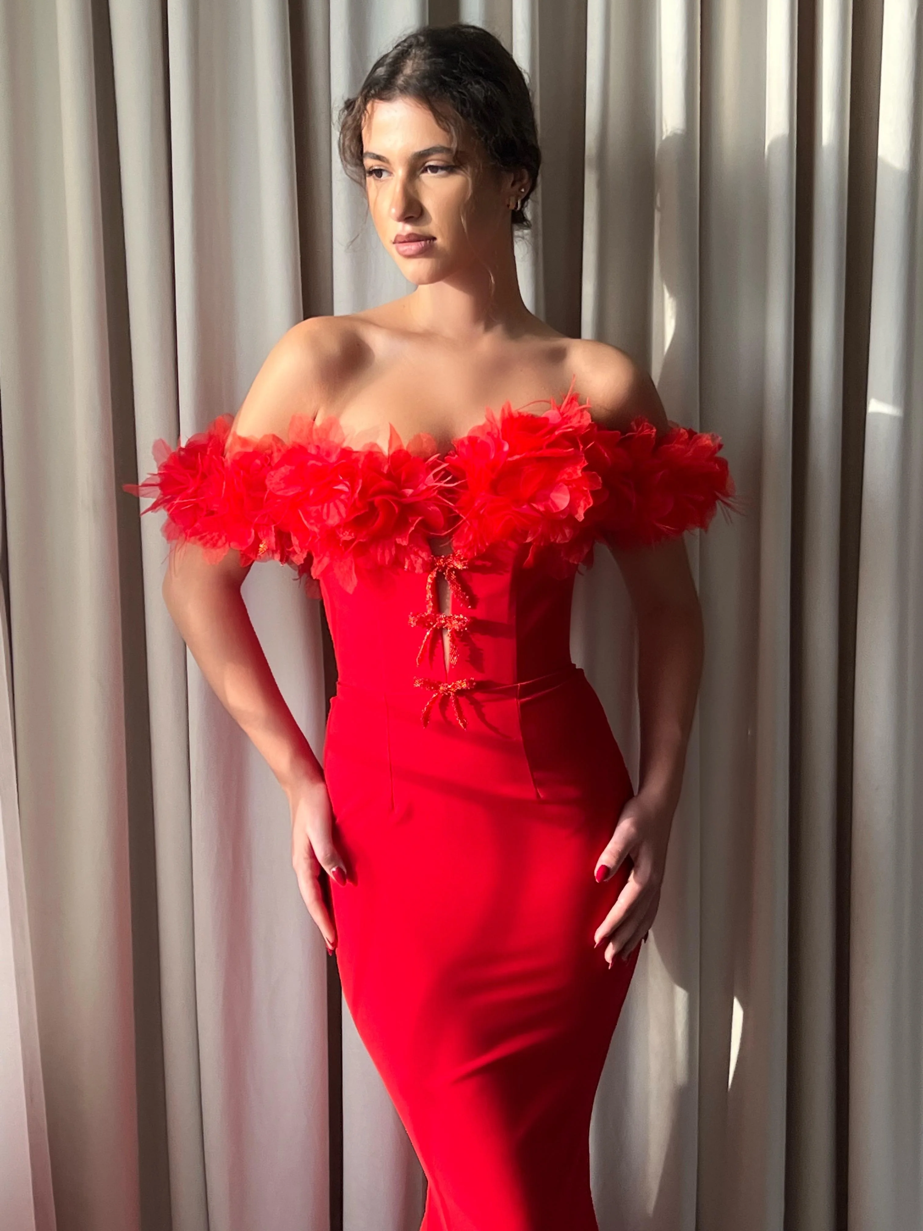 Fiery Rose Mermaid Dress - Image 2