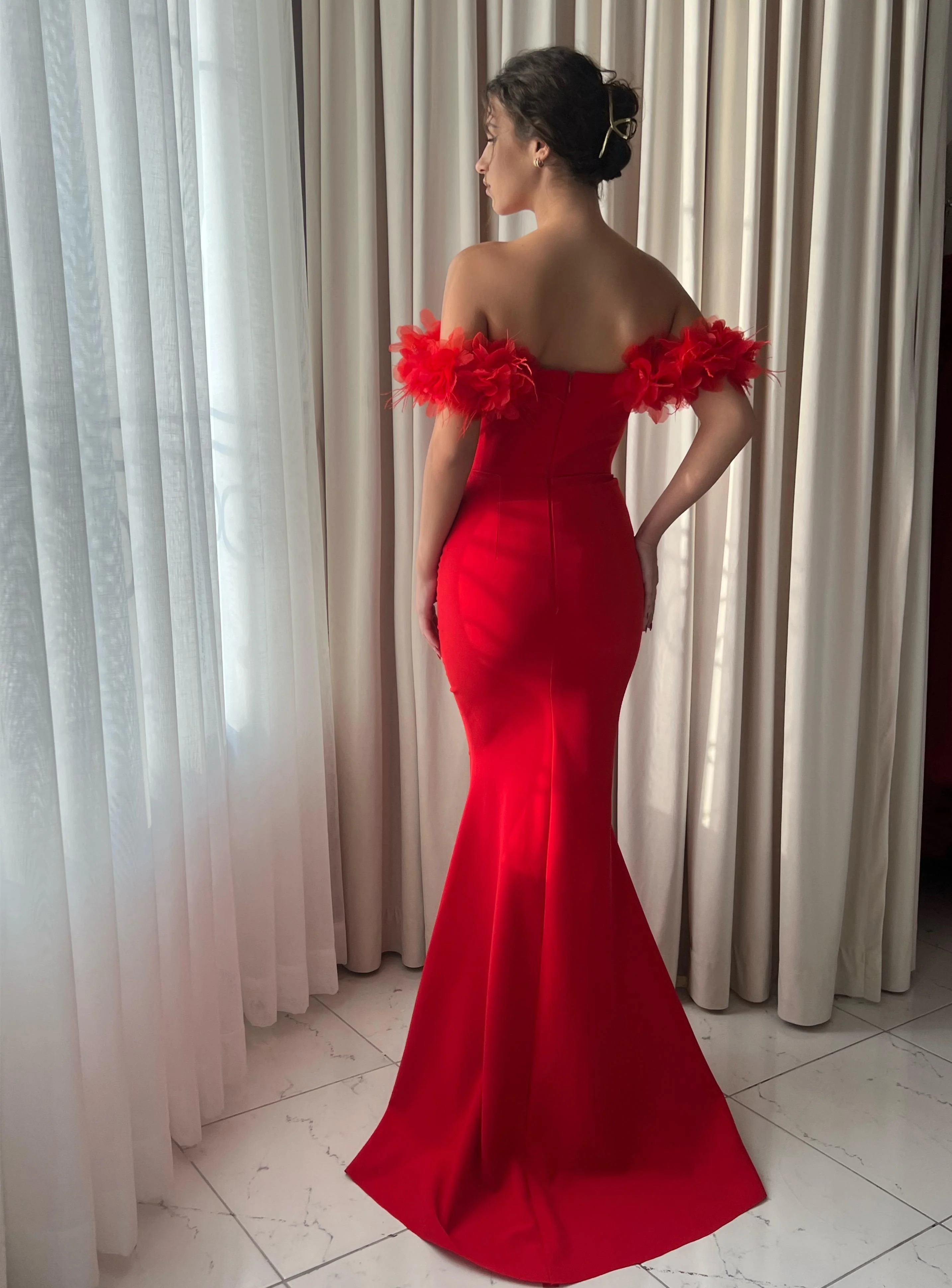 Fiery Rose Mermaid Dress - Image 3