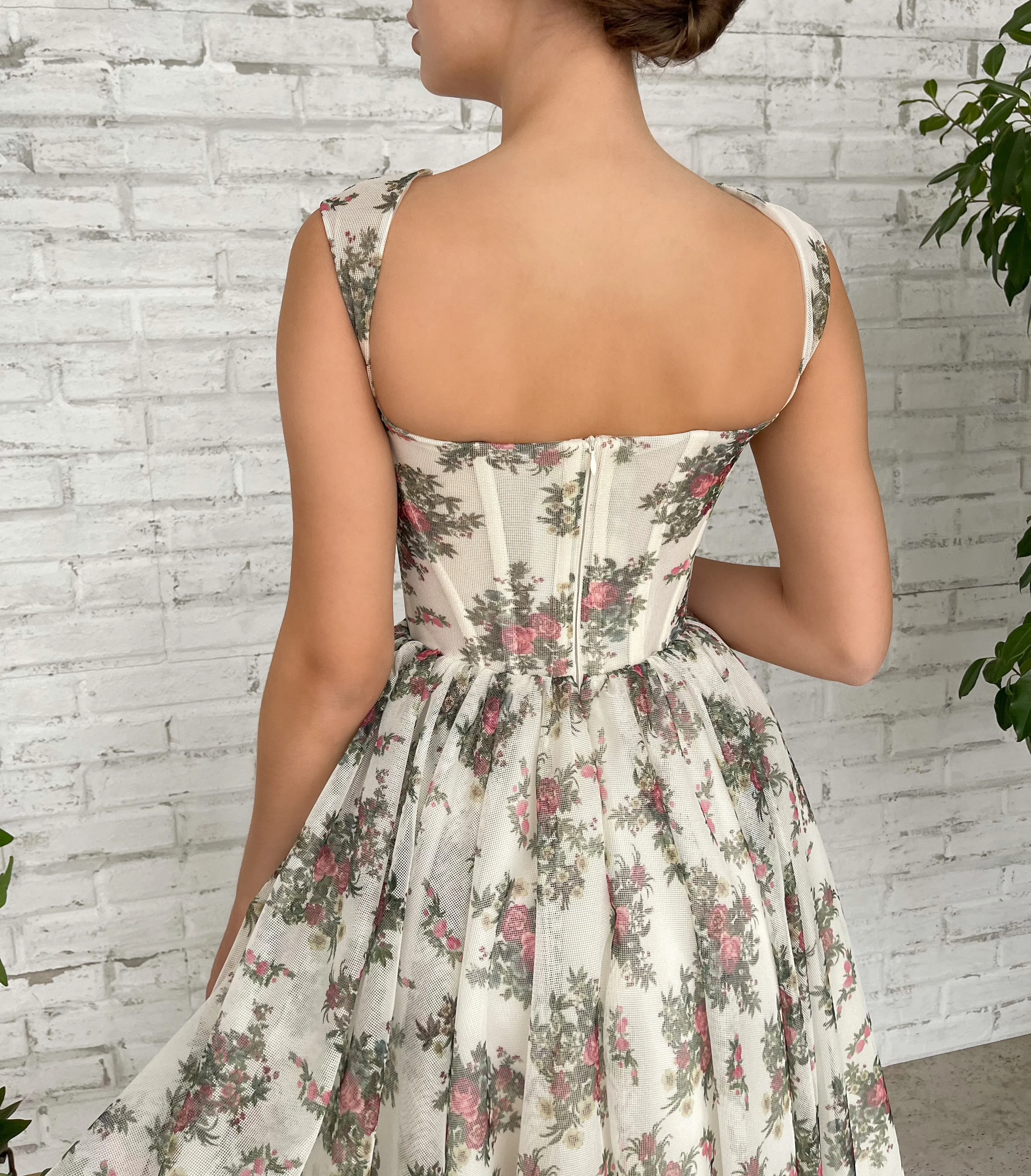 Flowery Filigree Corset Dress - Image 5