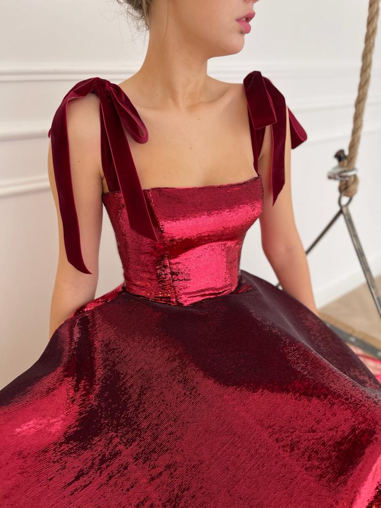 Forever Carmine Dress - Image 6