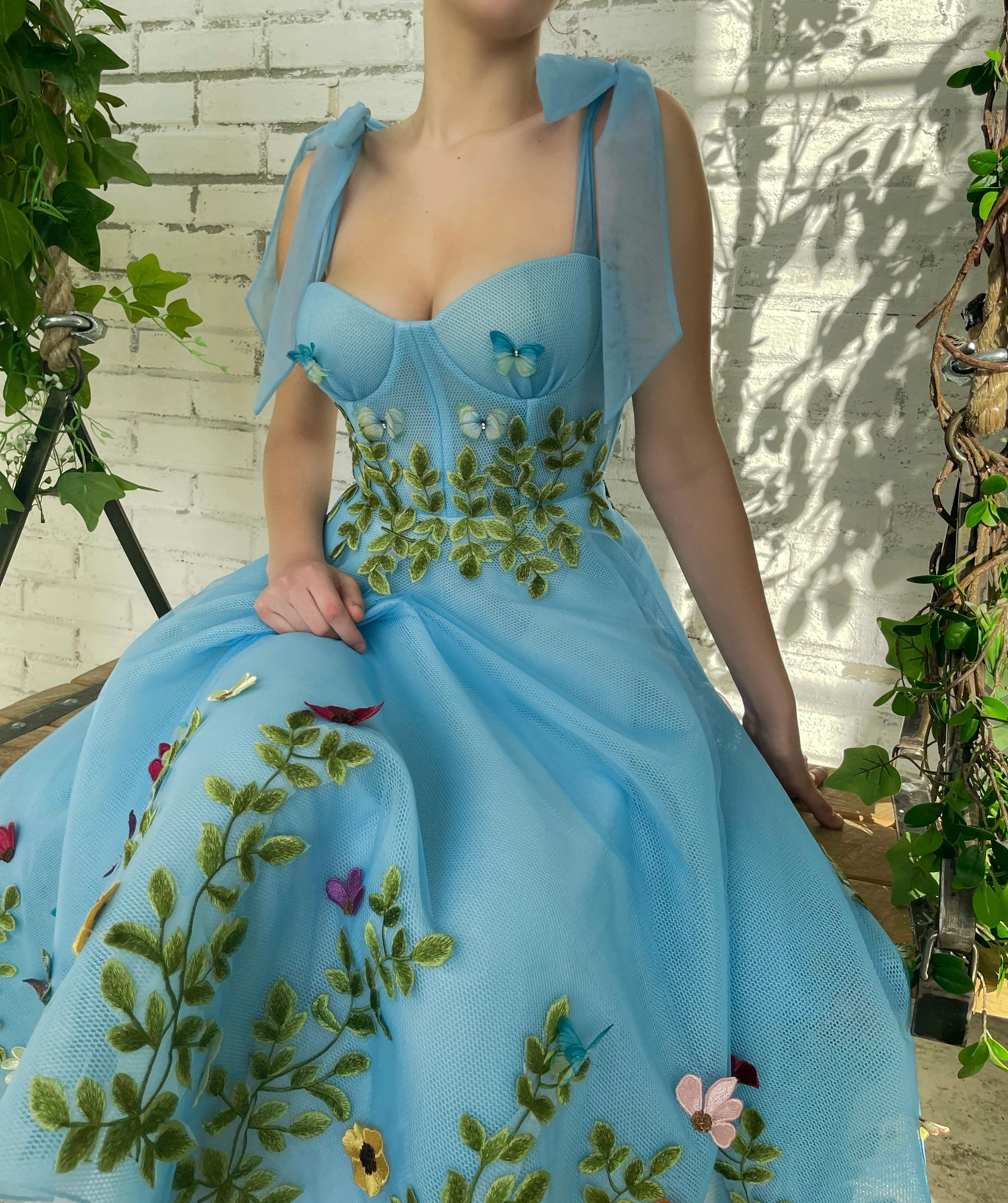 Garden Blue Dress - Image 3