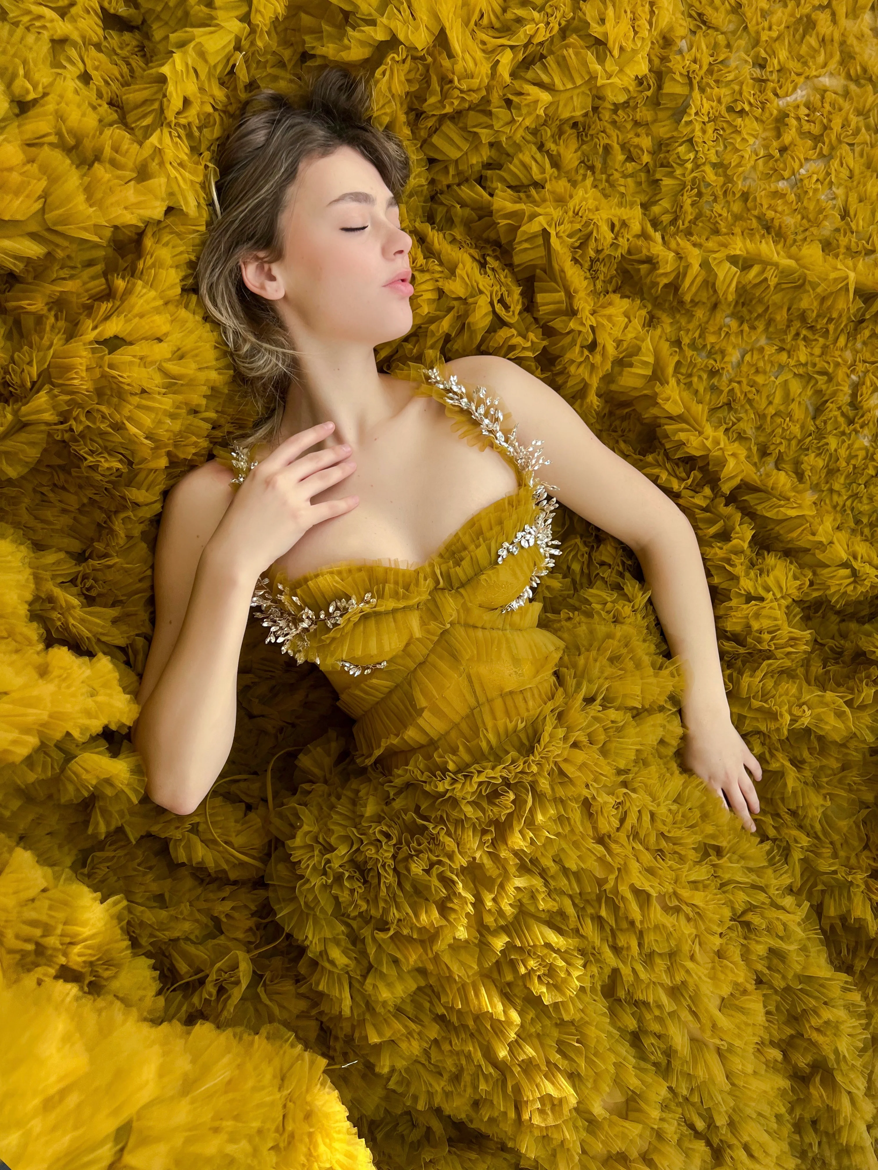 Golden Glow Ball Gown