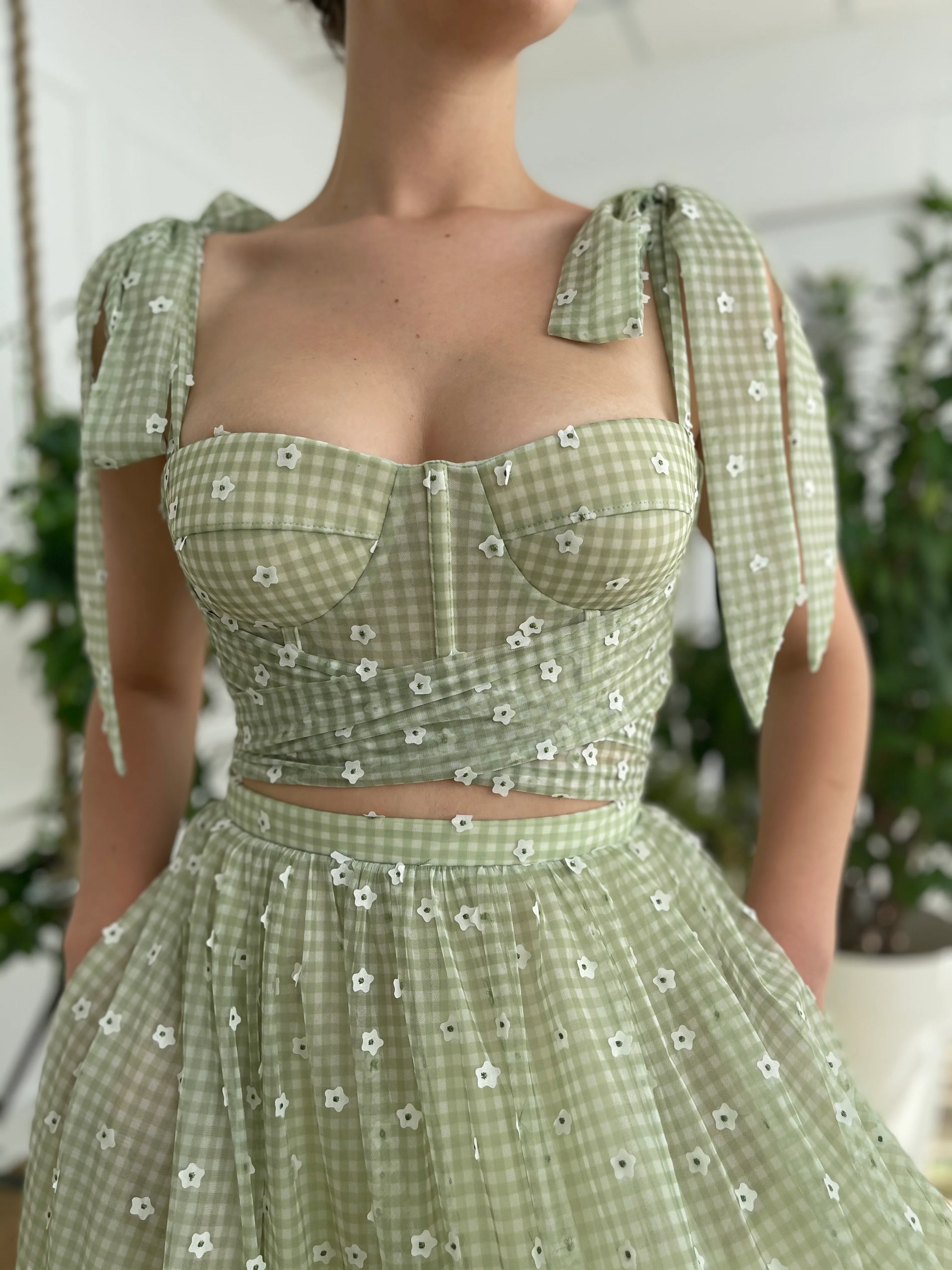 Green Ruffle Gingham Set - Image 2