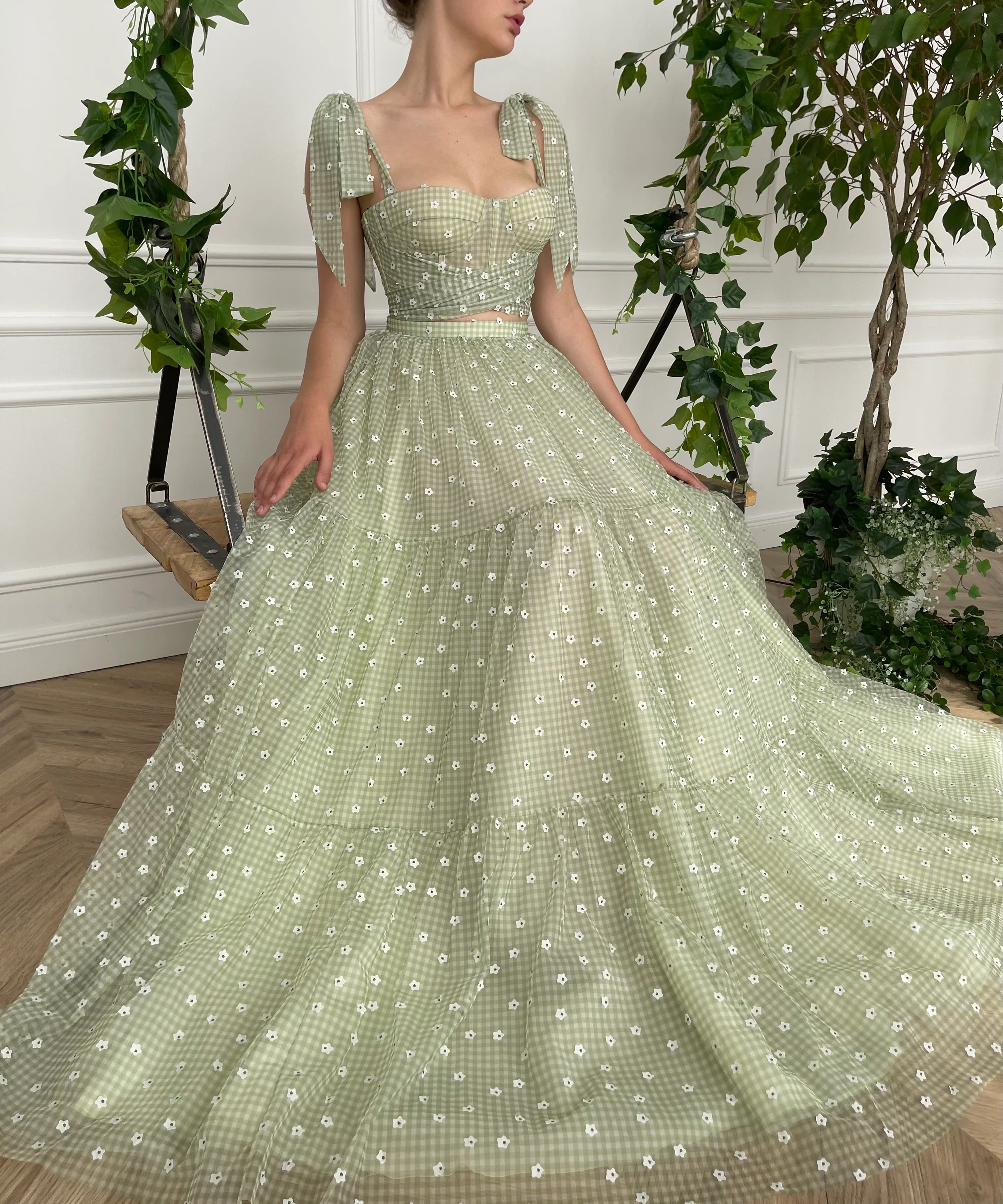 Green Ruffle Gingham Set - Image 3
