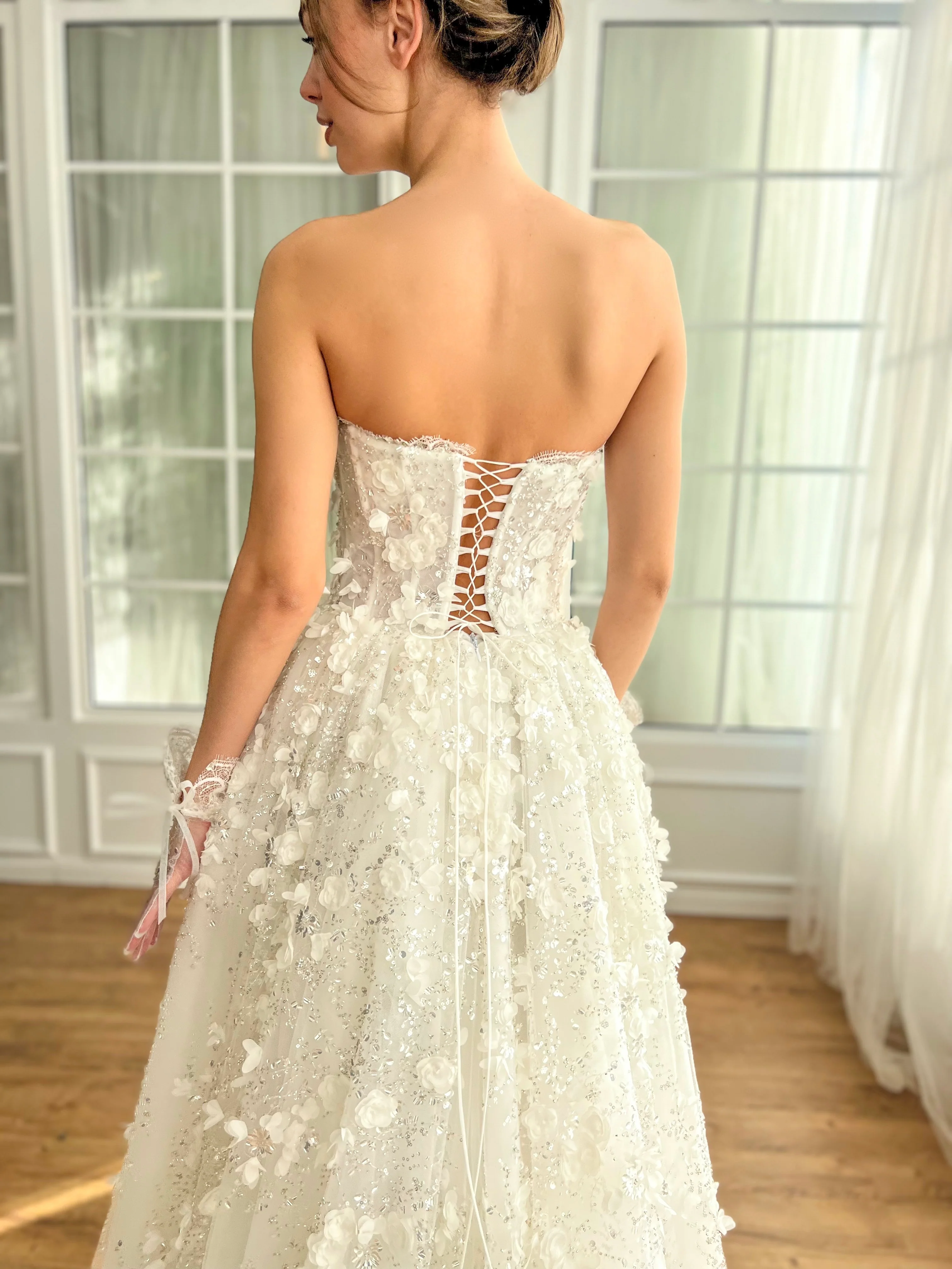 Jasmine Ivory Lace Gown - Image 4