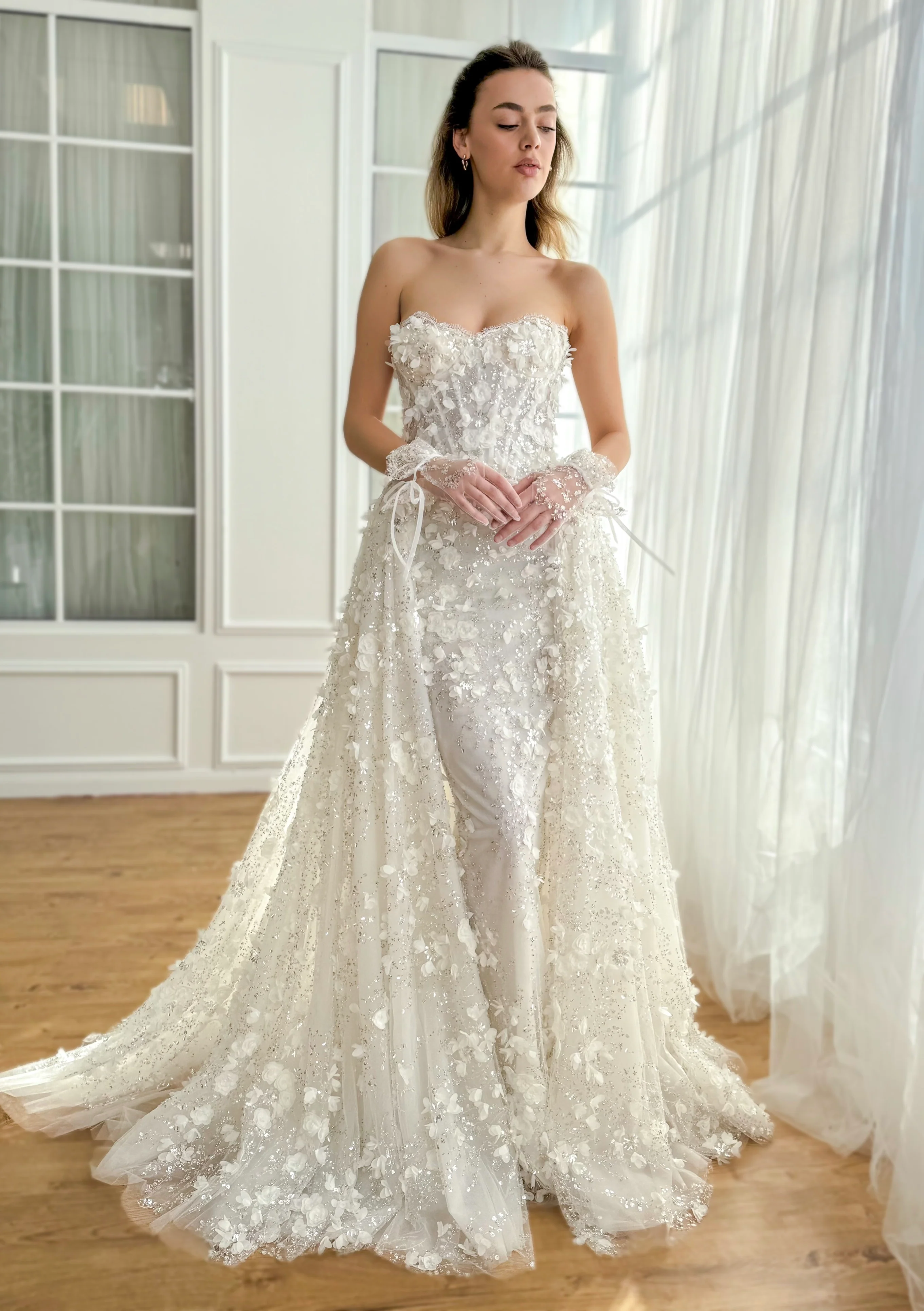 Jasmine Ivory Lace Gown - Image 7