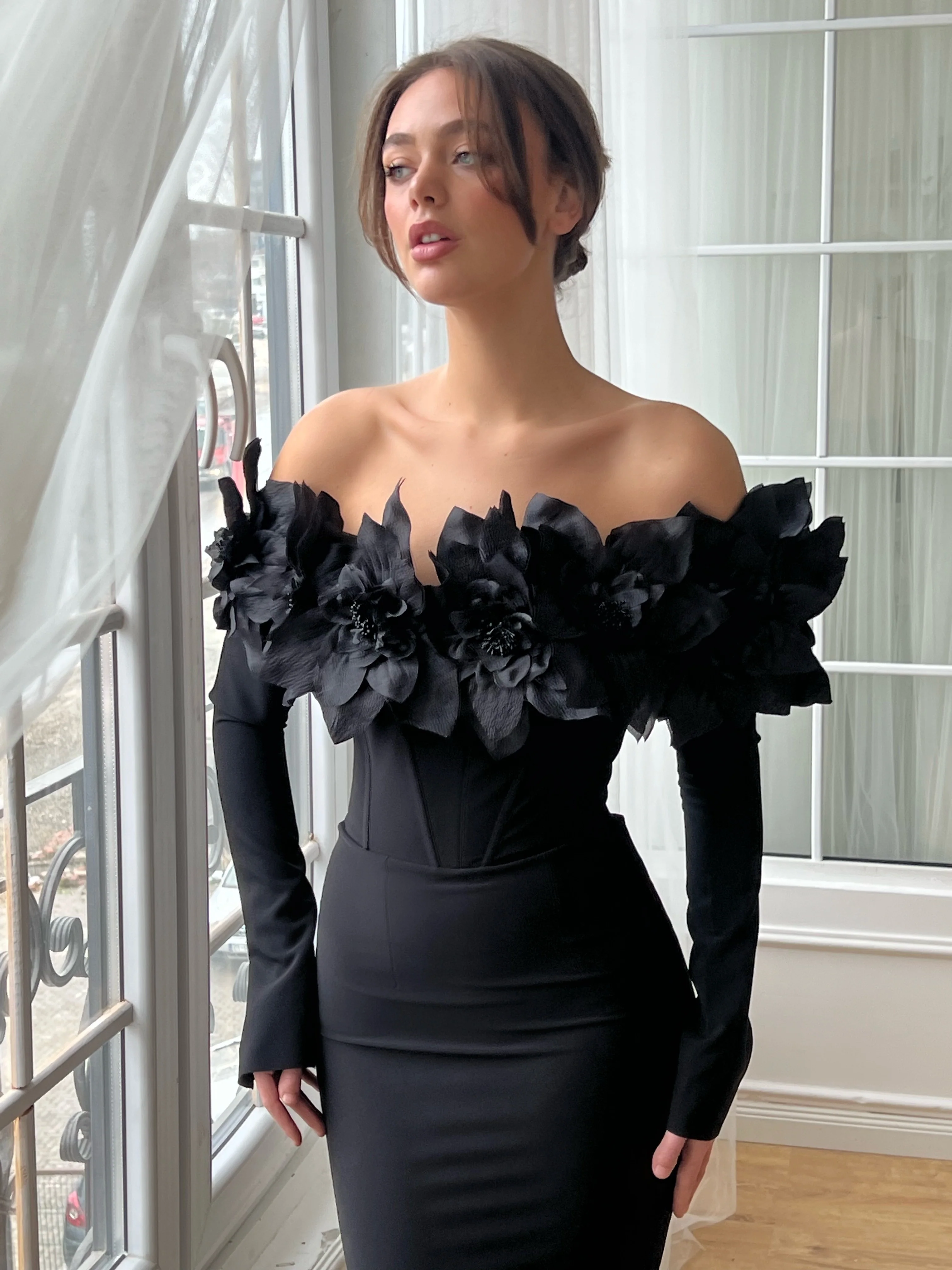 Jet Petal Mermaid Dress