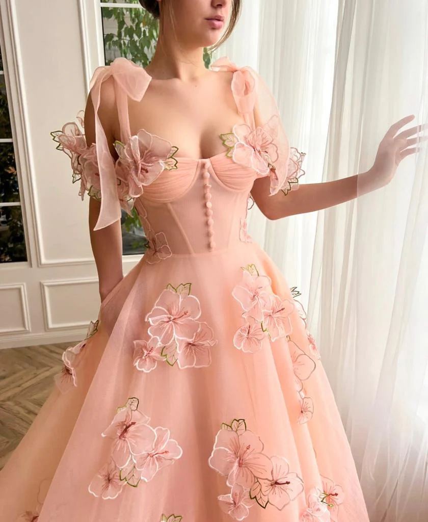 Juliet Peach Garden Gown