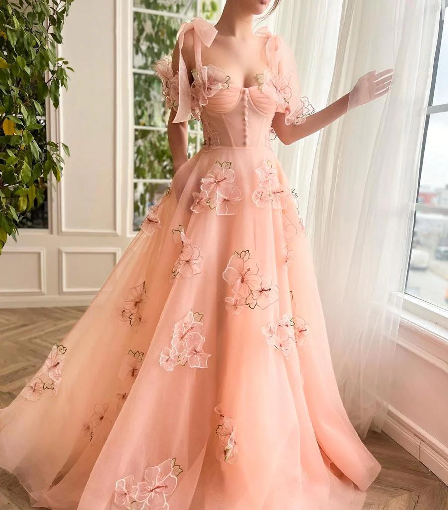 Juliet Peach Garden Gown - Image 6