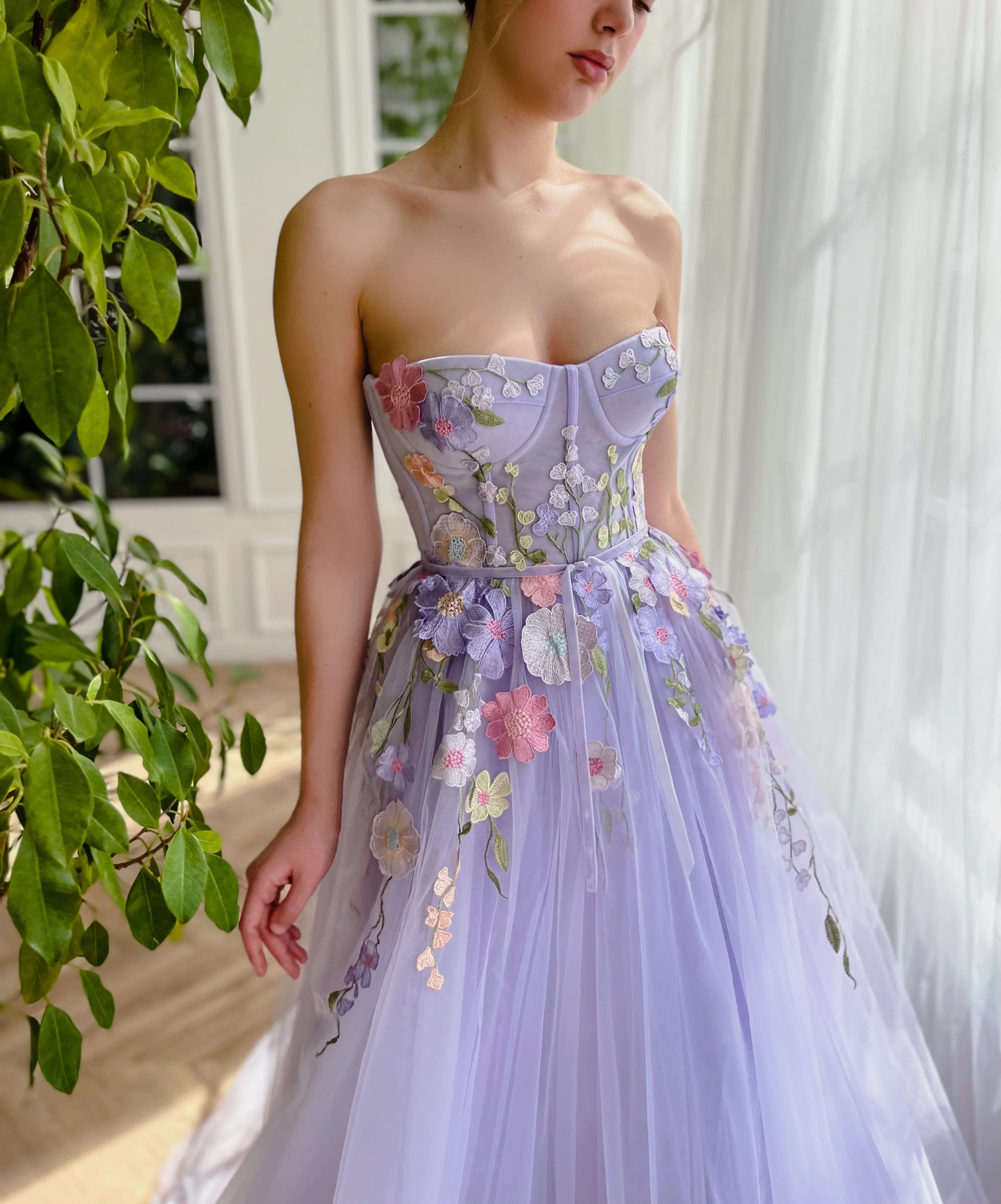 Lavender Floral Gown - Image 3