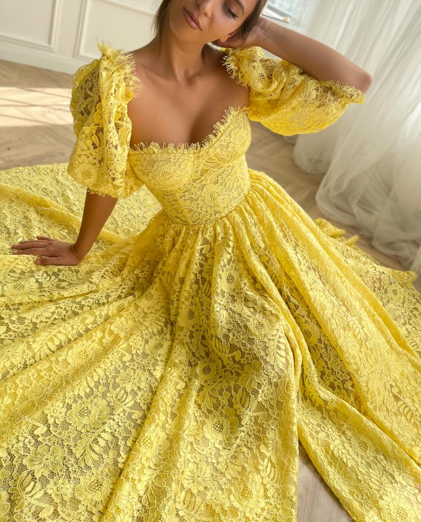 Lemon Blossom Midi Dress - Image 2