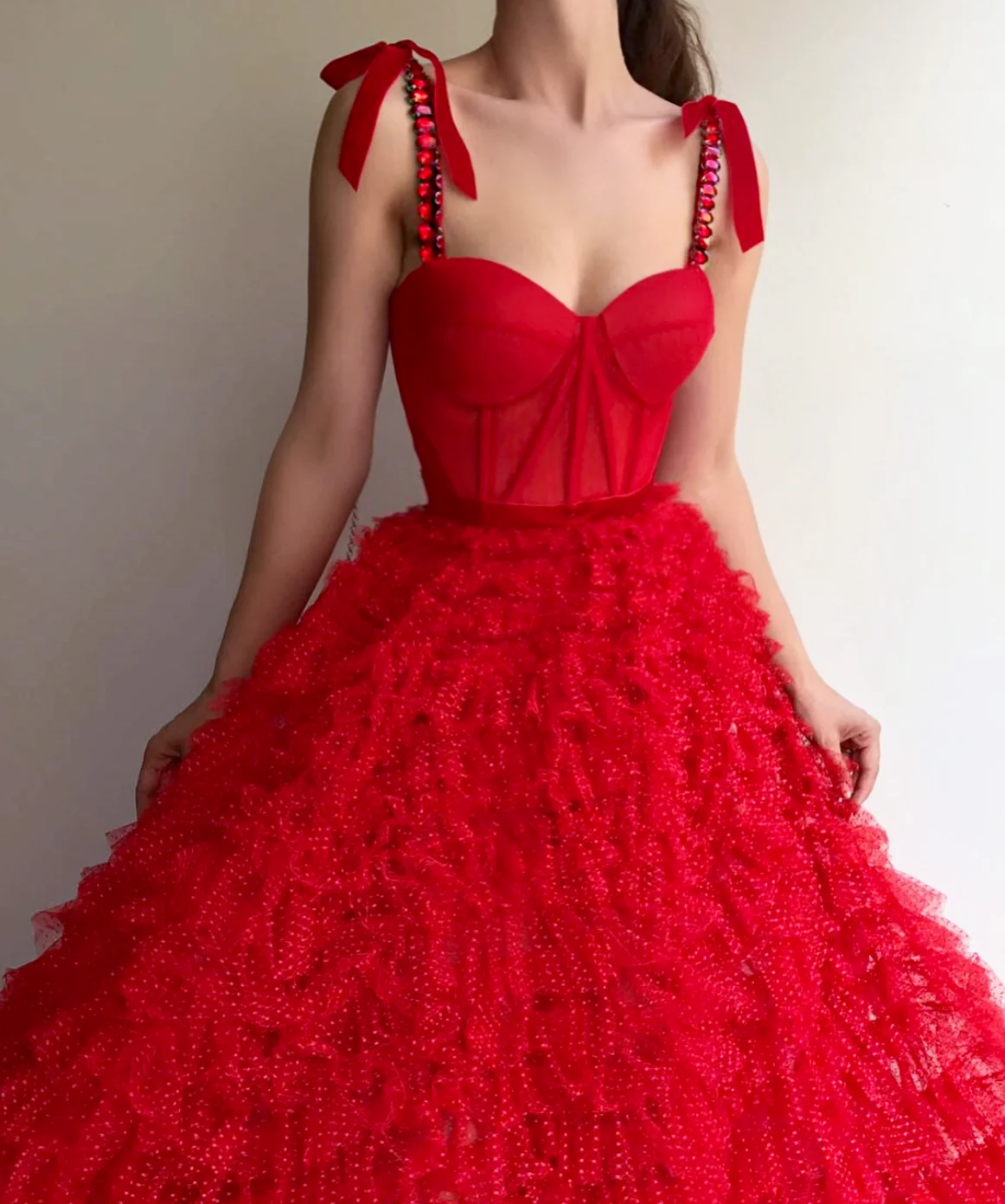 Lovely Carmine Gown