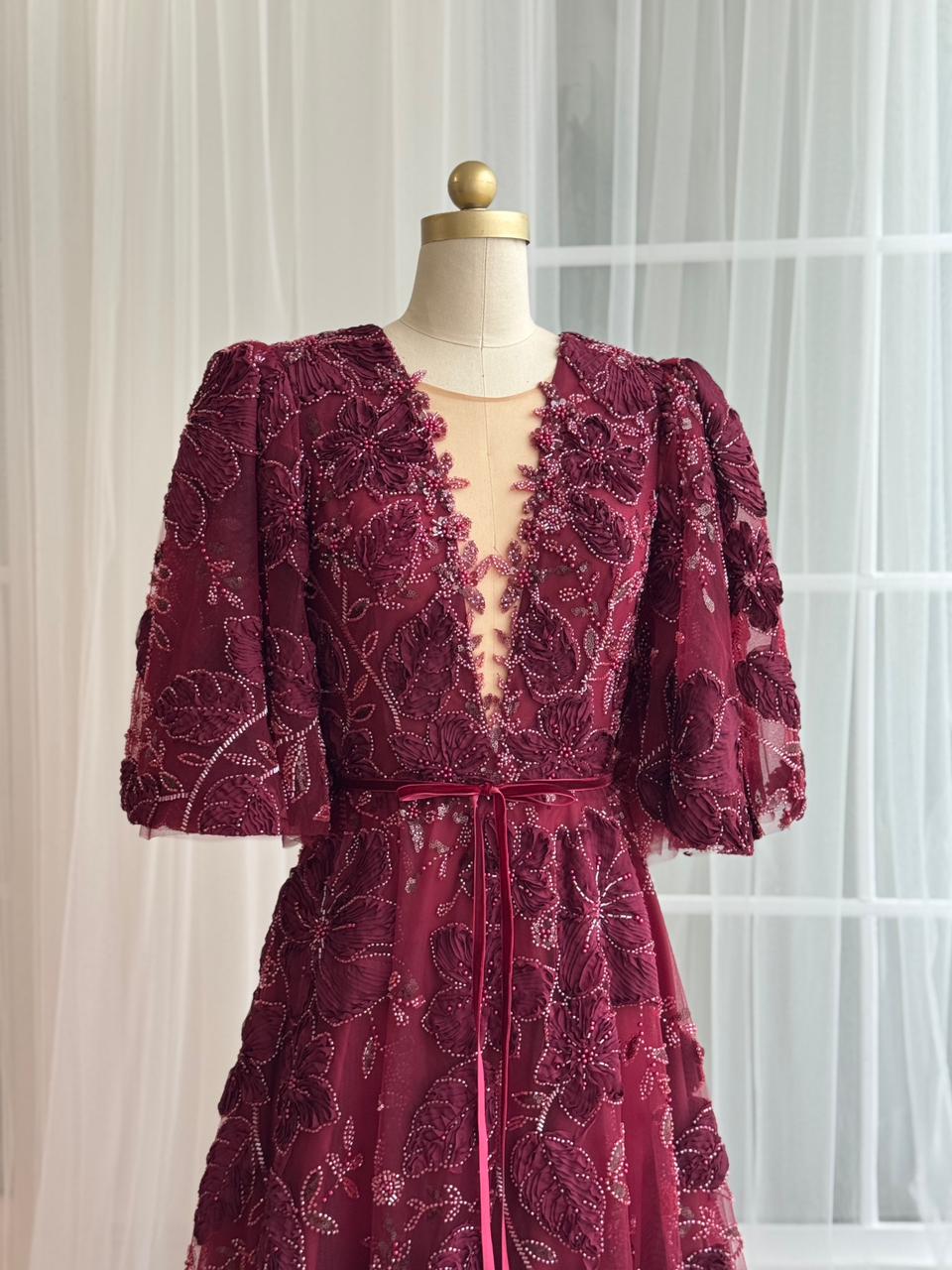 Maroon Berry Gown - Image 2