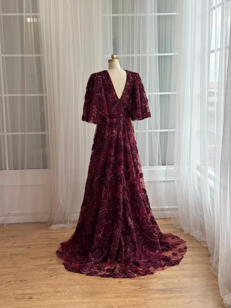 Maroon Berry Gown - Image 4