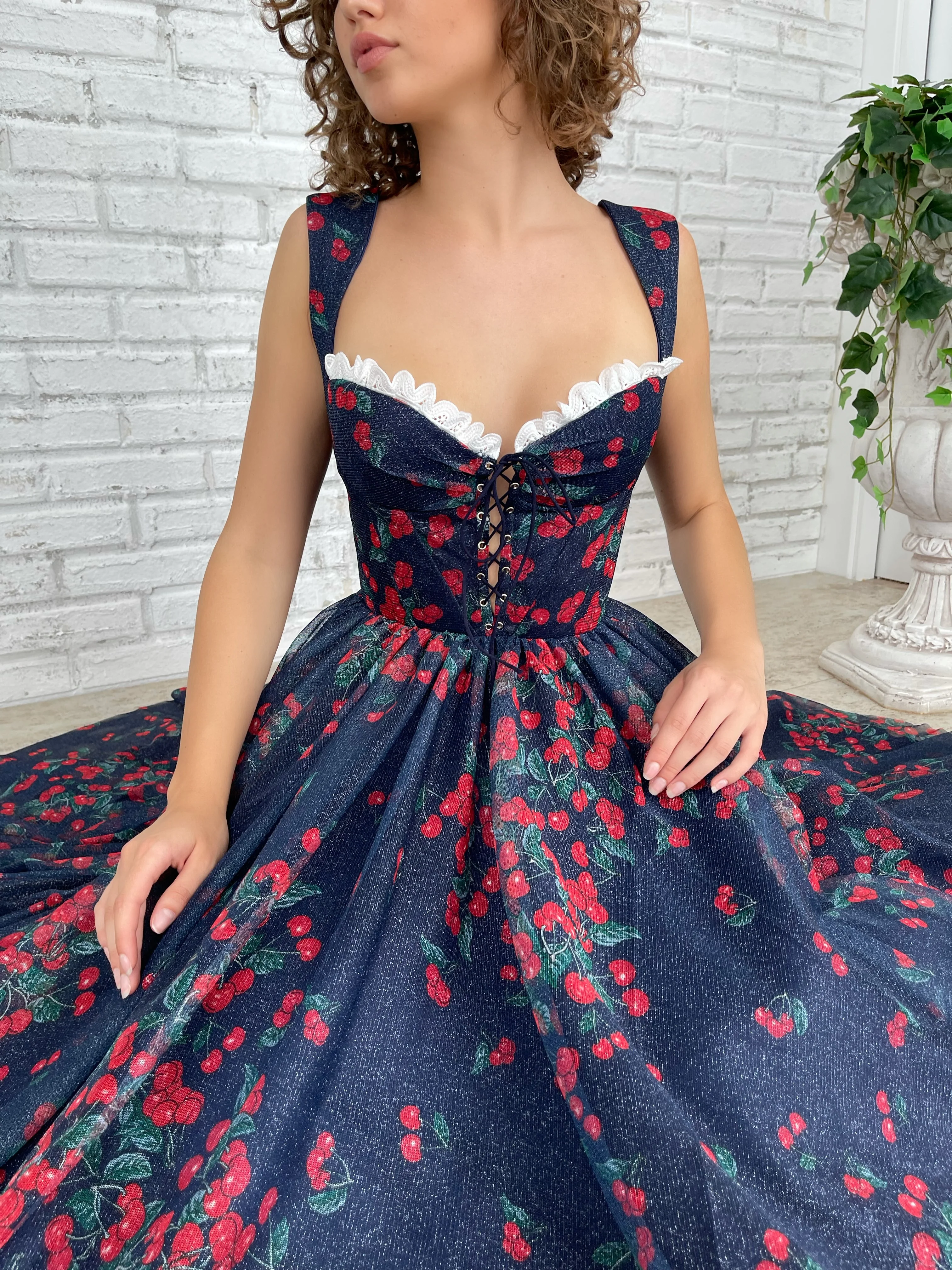 Midnight Cherry Dress - Image 3