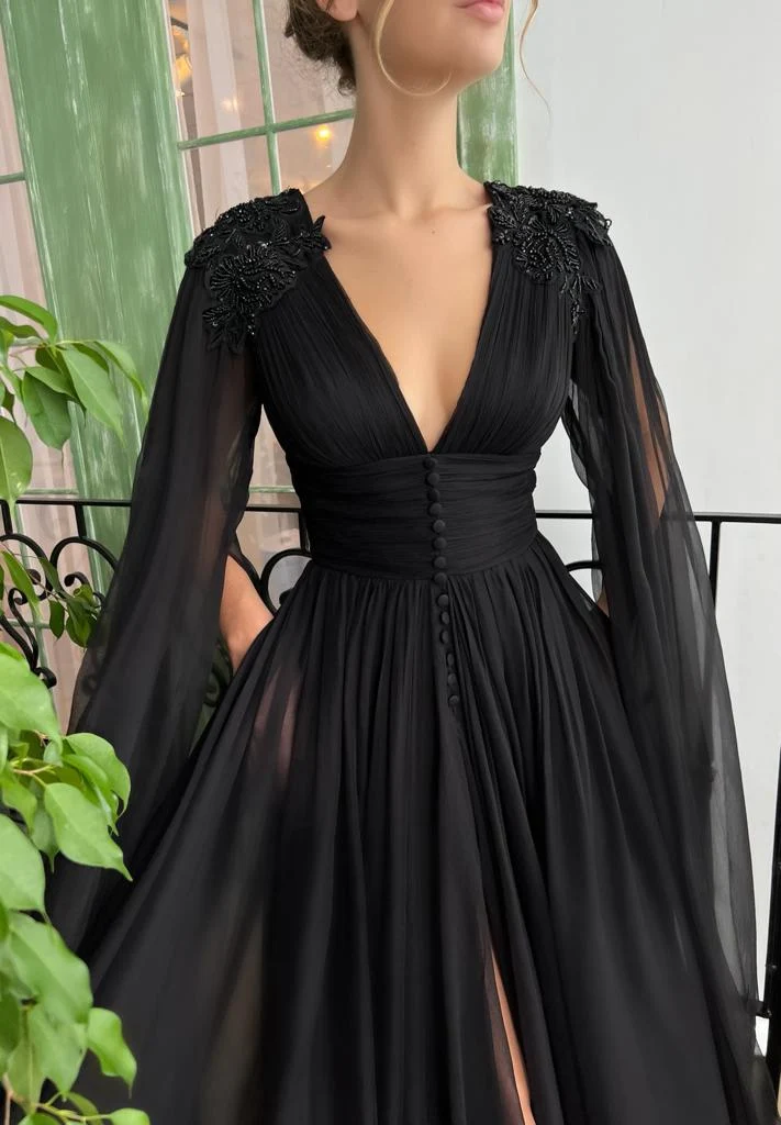 Midnight Rose Flower Gown