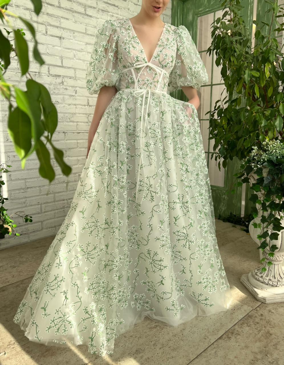 Mint Camelia Gown - Image 2