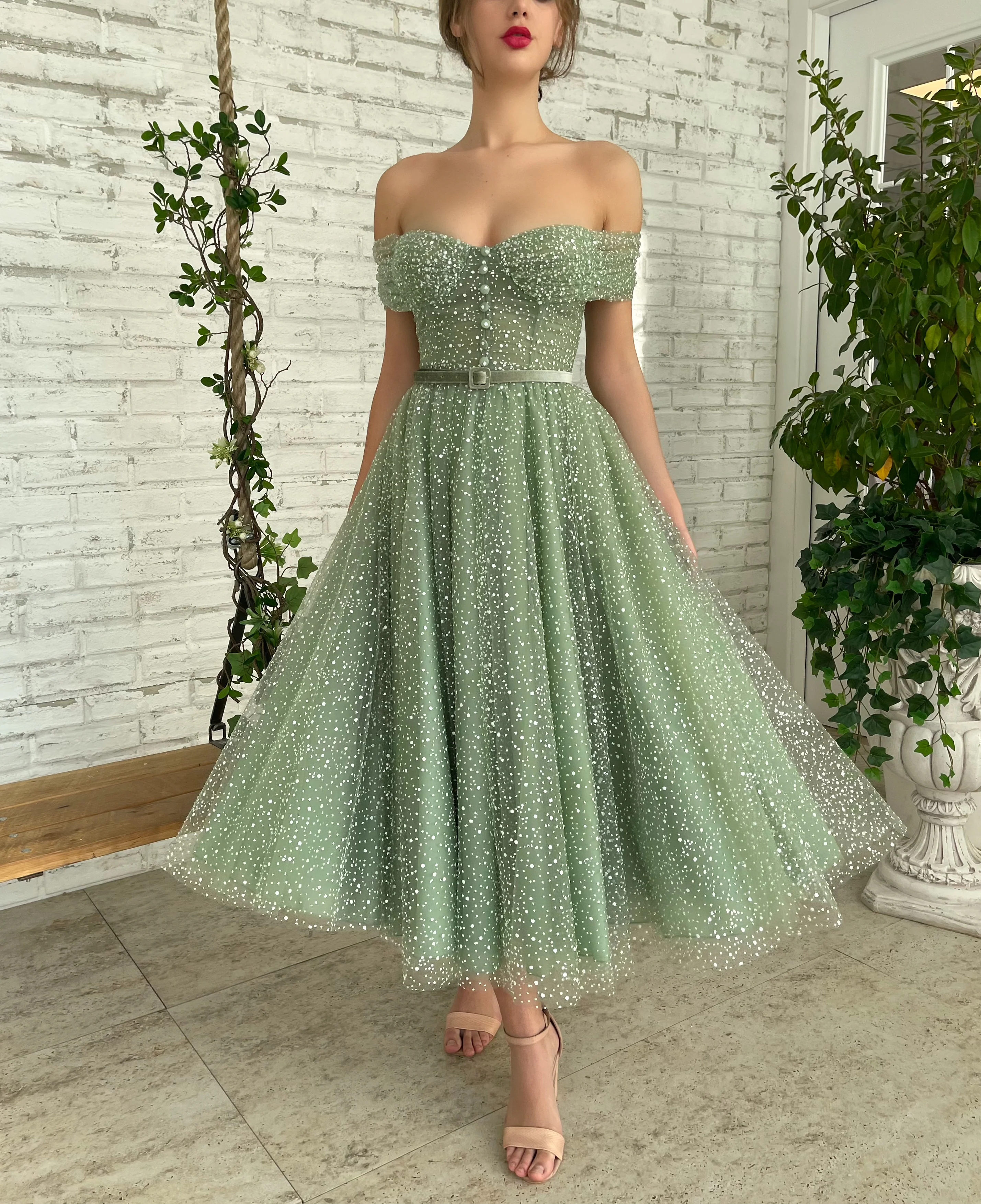 Mint Frost Midi Dress - Image 4