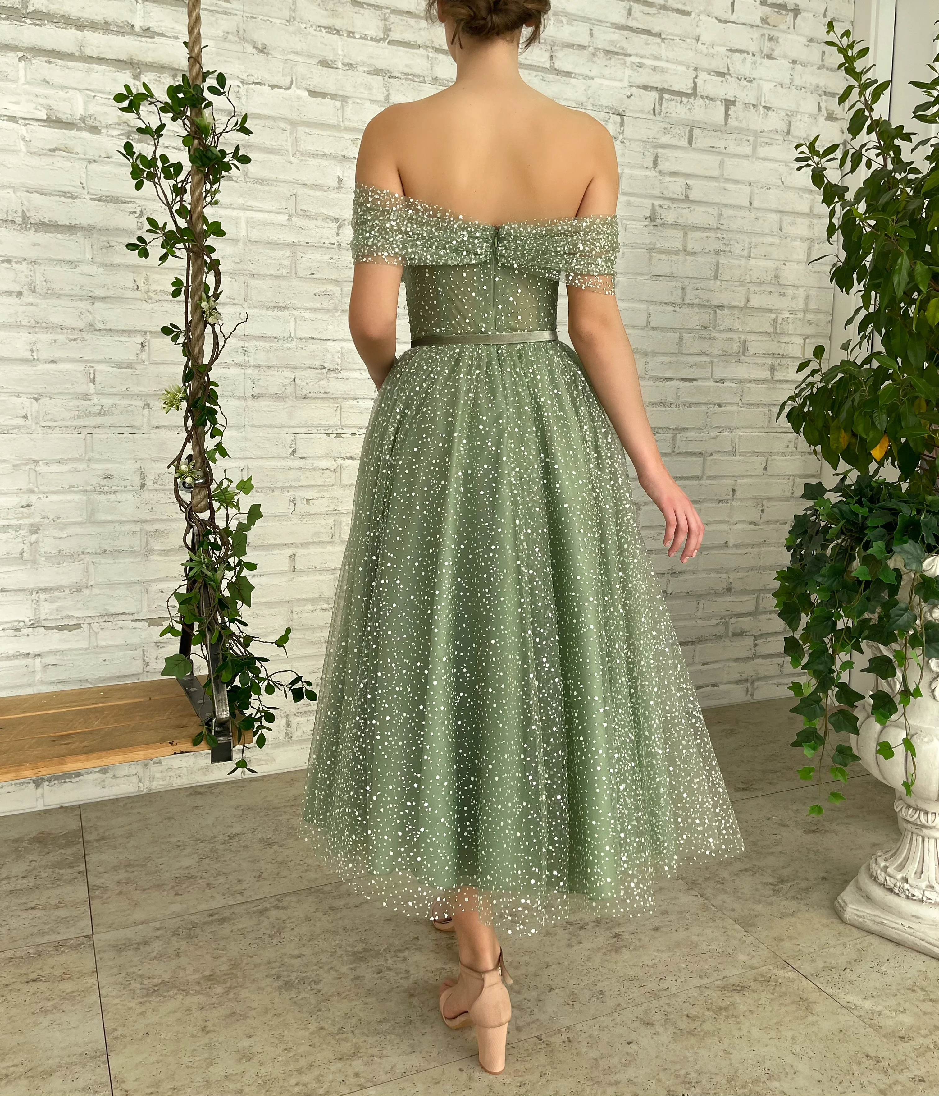 Mint Frost Midi Dress - Image 7
