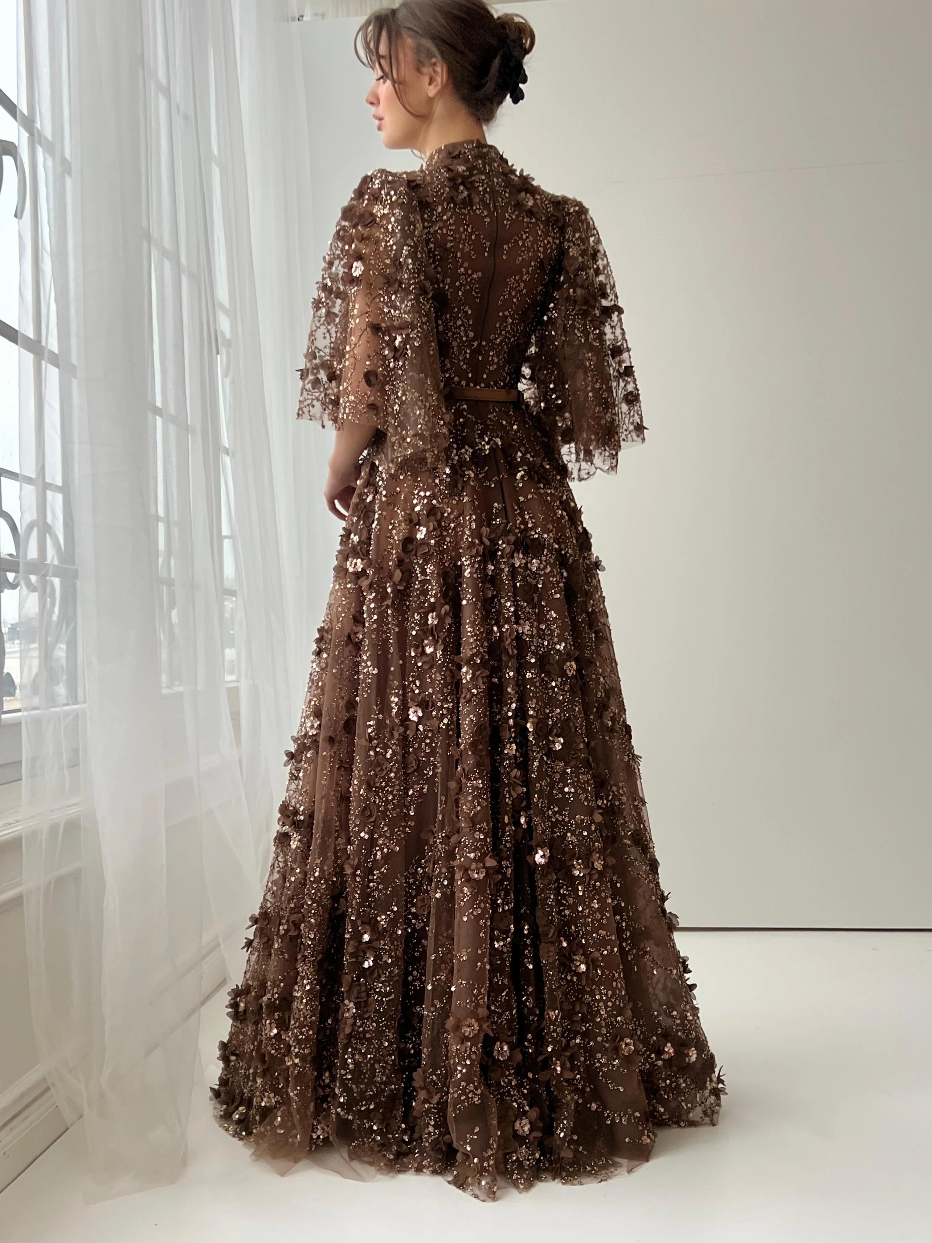 Mocha Petal Dream Gown - Image 6