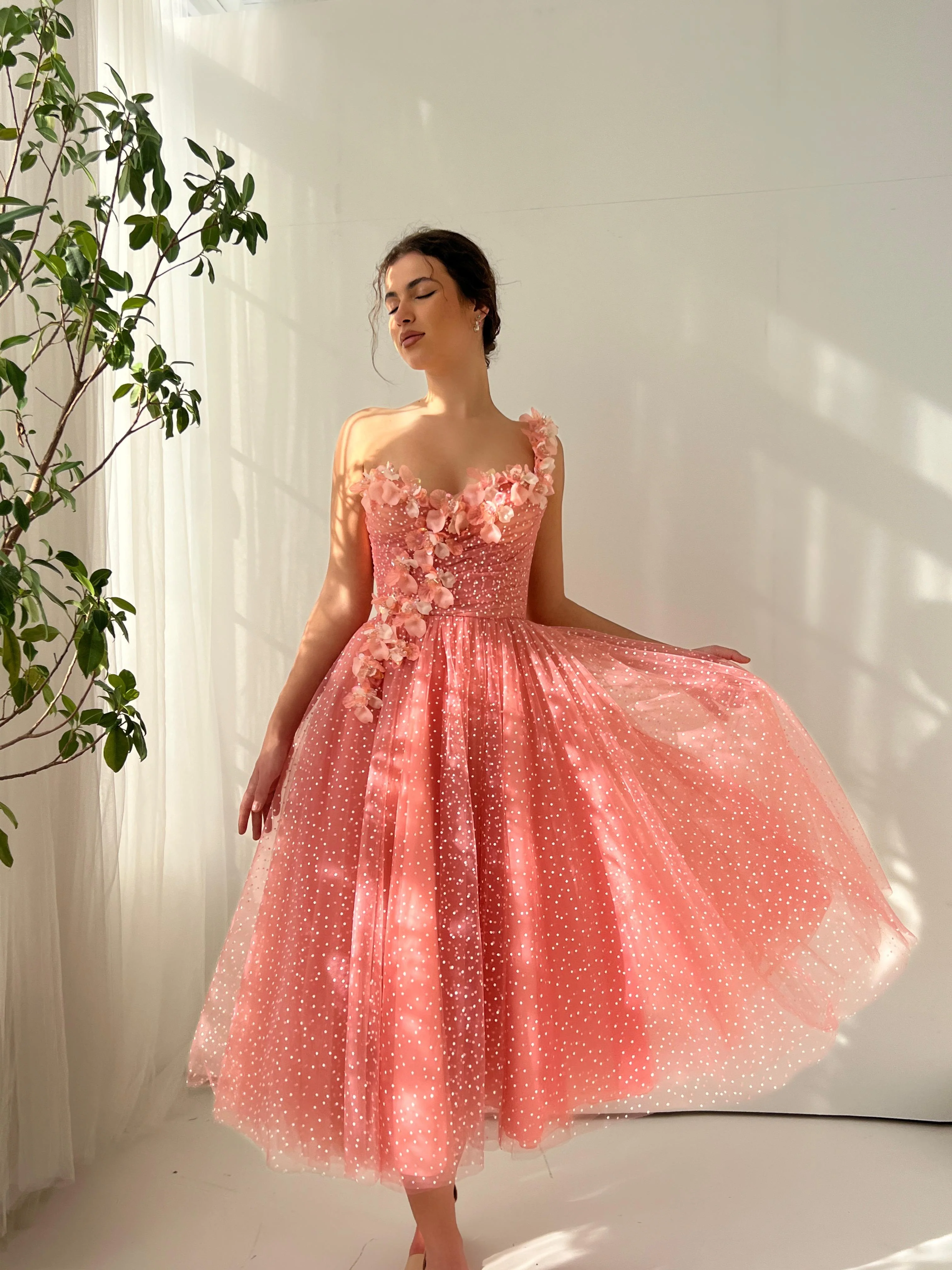 Moon Petals Midi Dress - Image 2