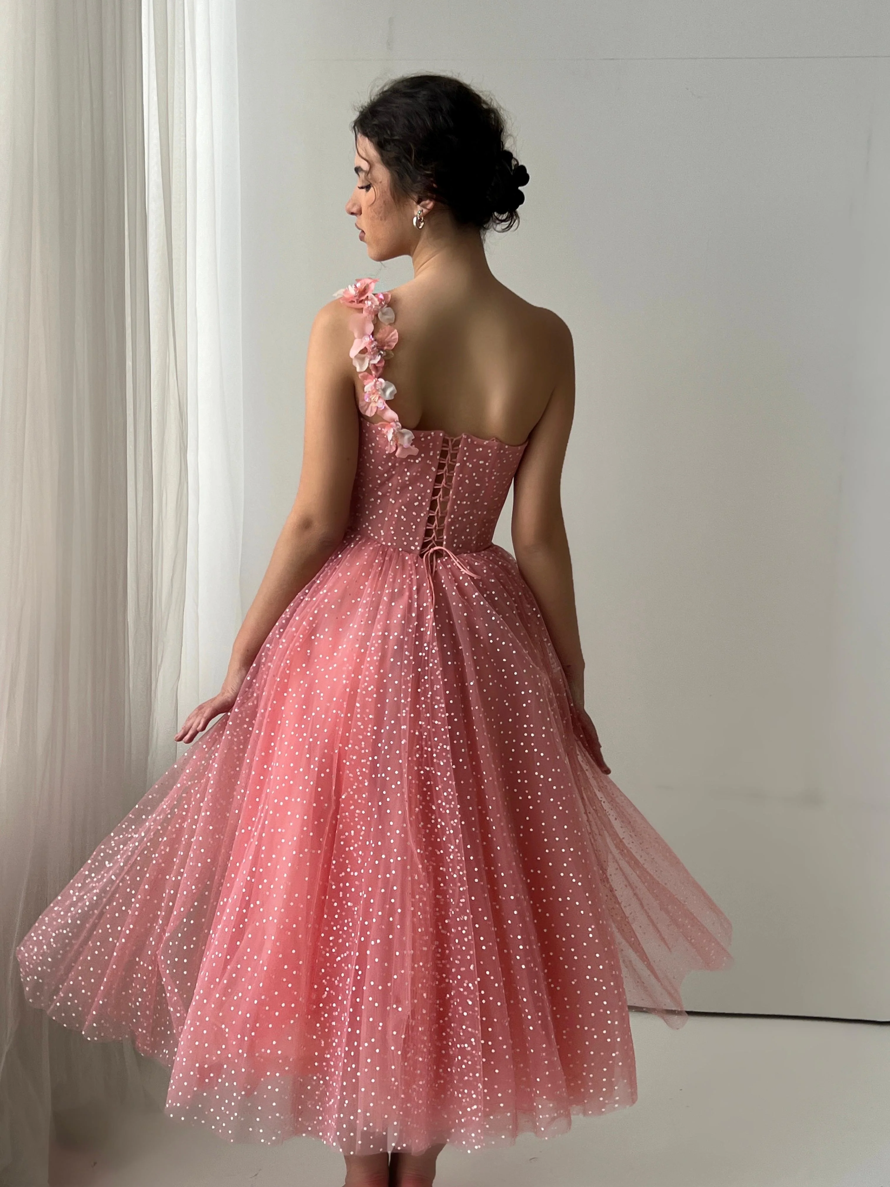 Moon Petals Midi Dress - Image 3