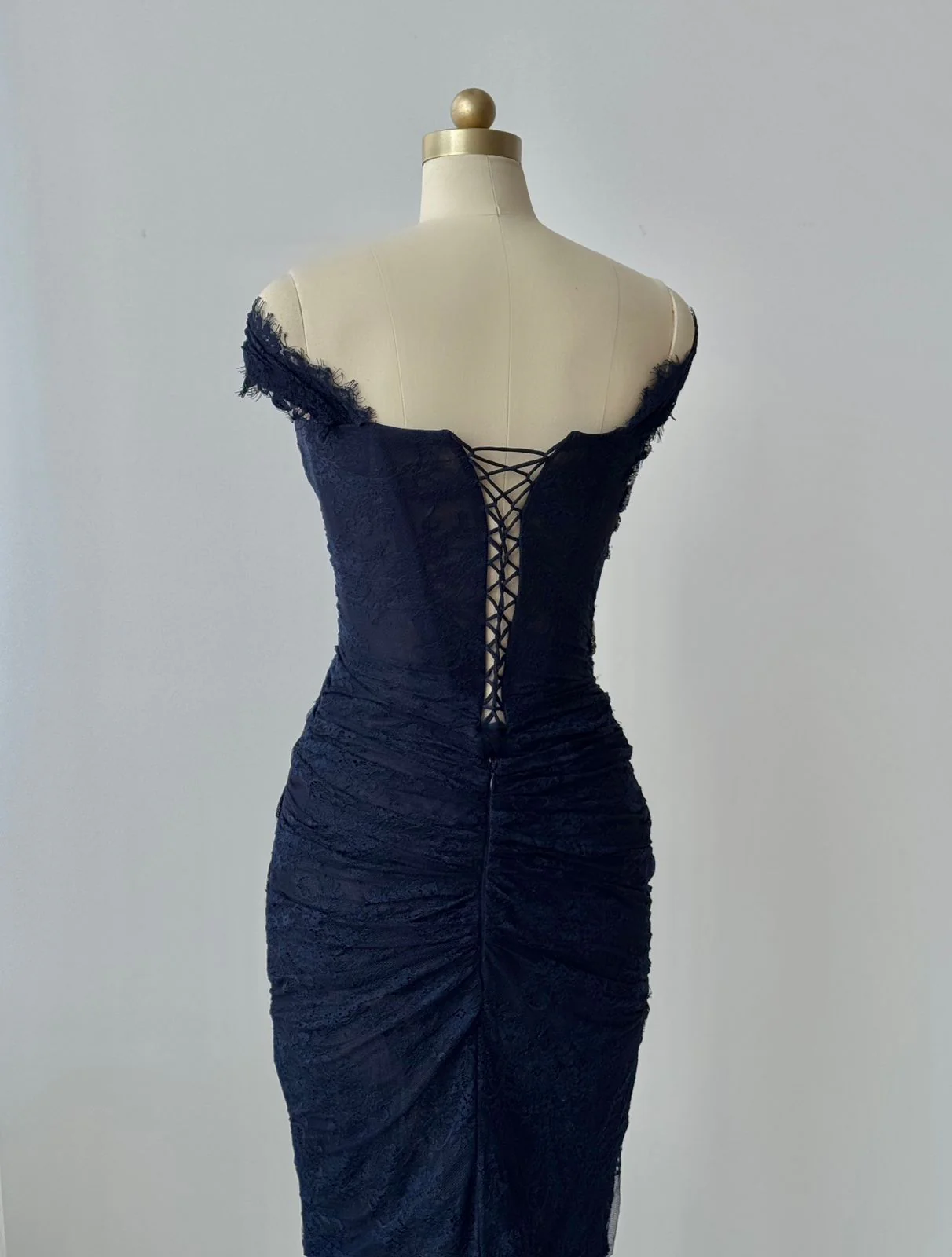 Navy Fern Mermaid Gown - Image 3