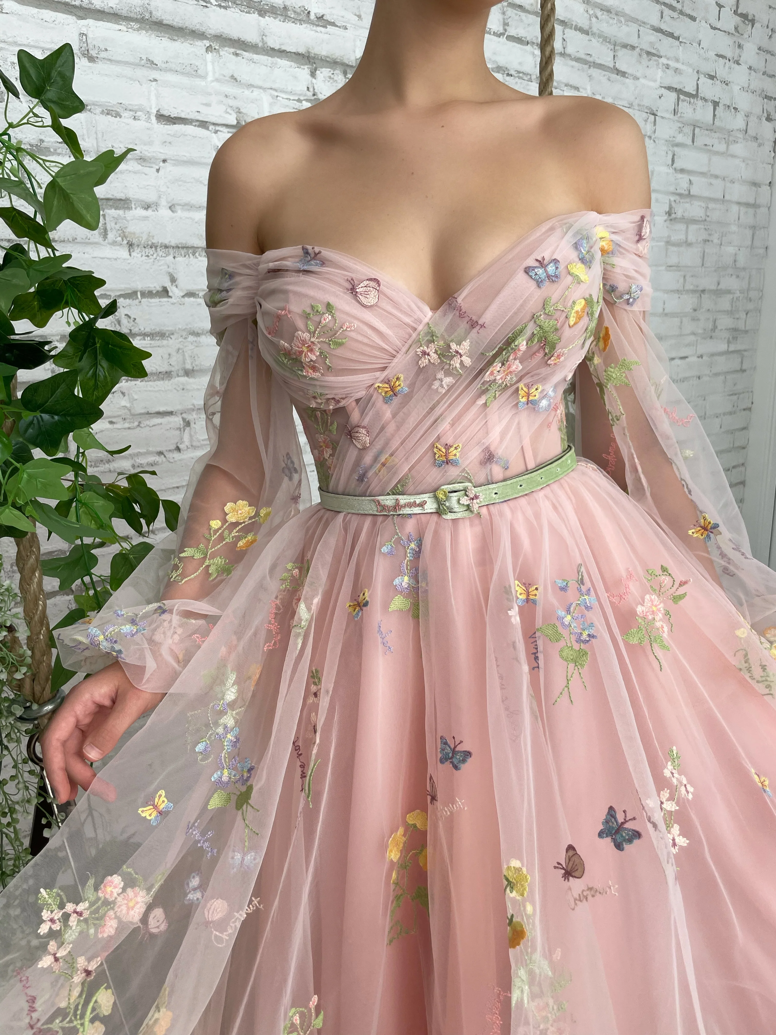 Pastel Castle Off the Shoulder Dress - Image 5
