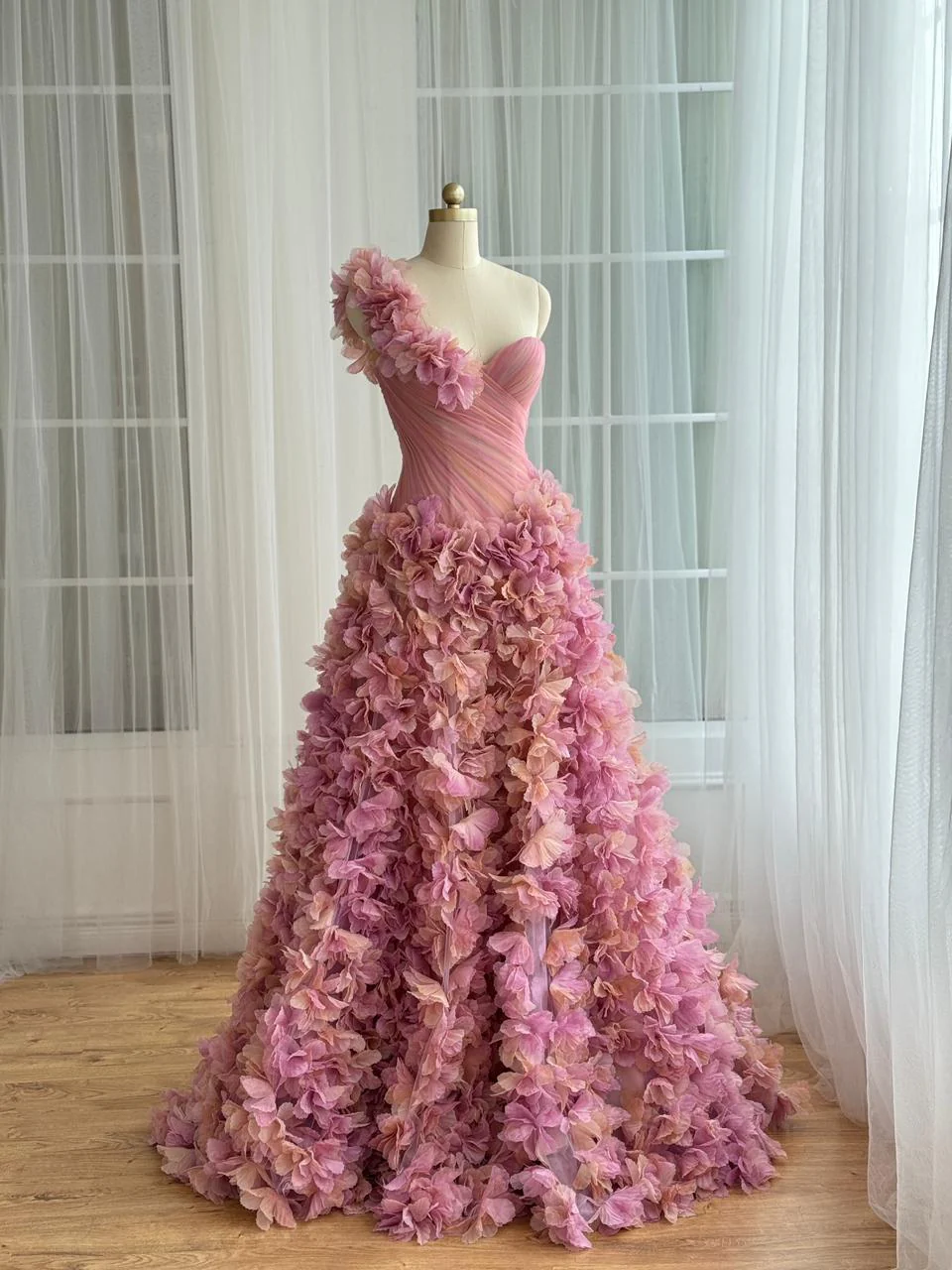 Pink Petals Falling Gown