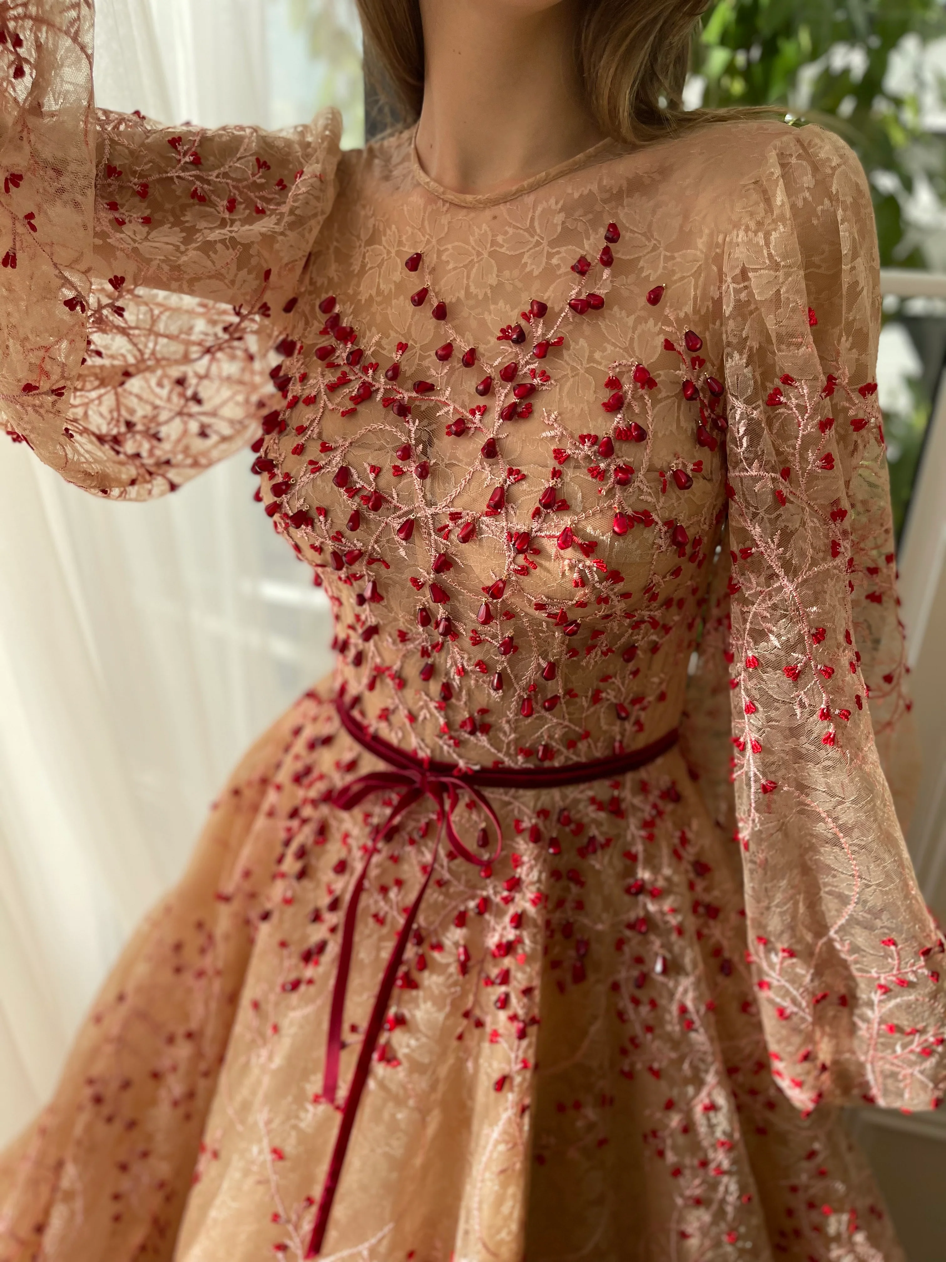 Pomegranate Embers of Lace Gown - Image 2