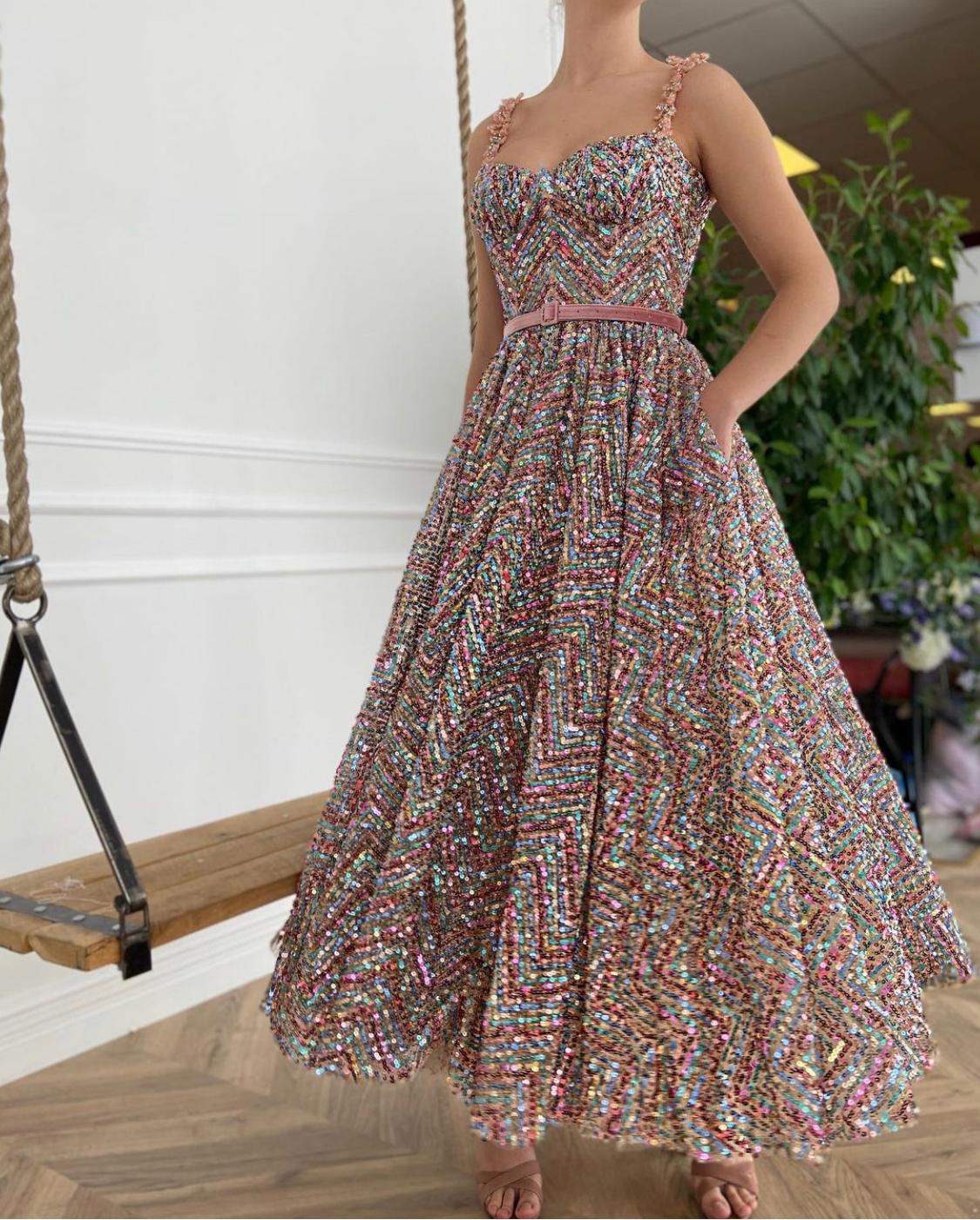 Rainbow Sequined Dress - Image 3