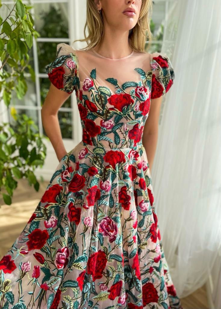 Rose Romance Mesh Gown - Image 3