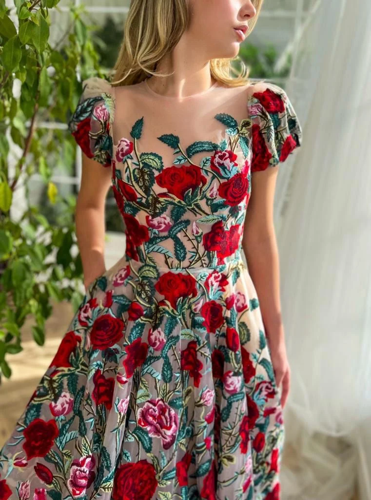 Rose Romance Mesh Gown - Image 5