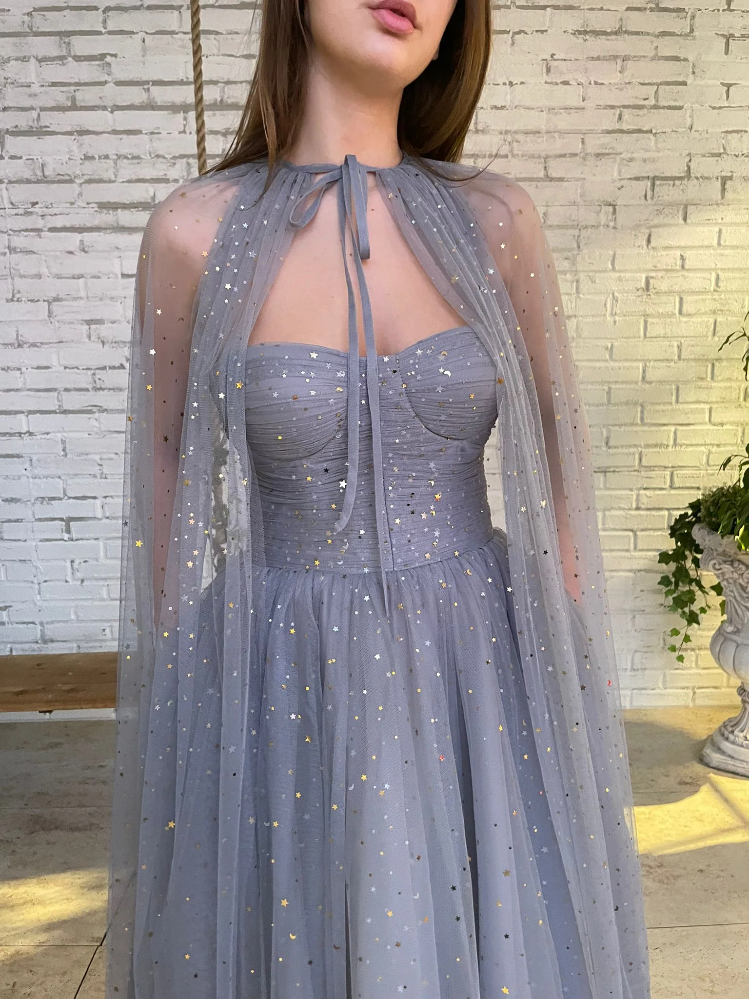 Sable Star Capelet Dress - Image 3